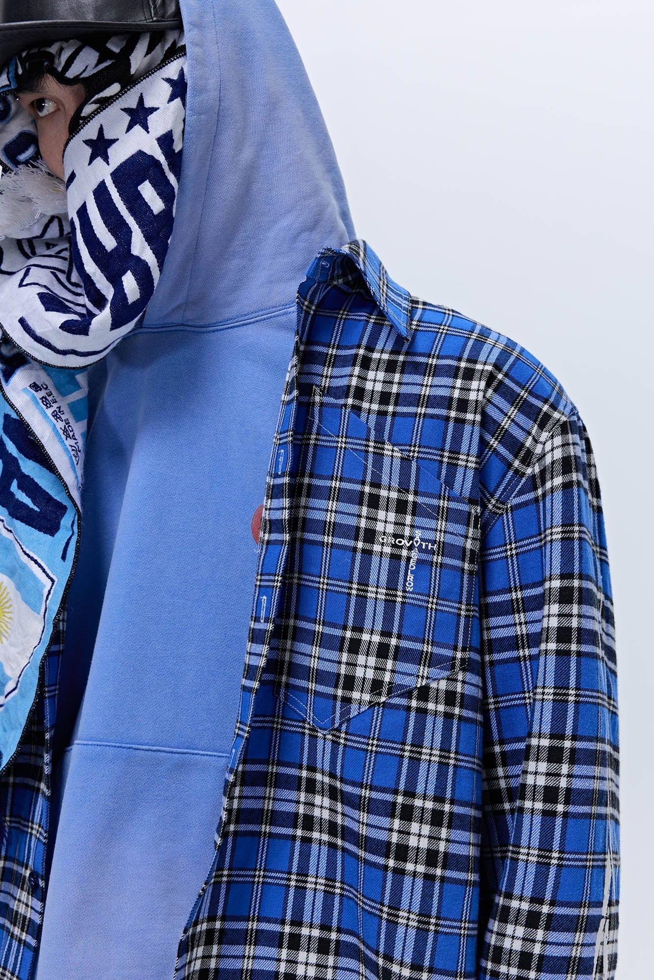 SAVAGEGROWTHWORLD No.5 Plaid Shirt, premium urban and streetwear designers apparel on PROJECTISR.com, SAVAGEGROWTHWORLD