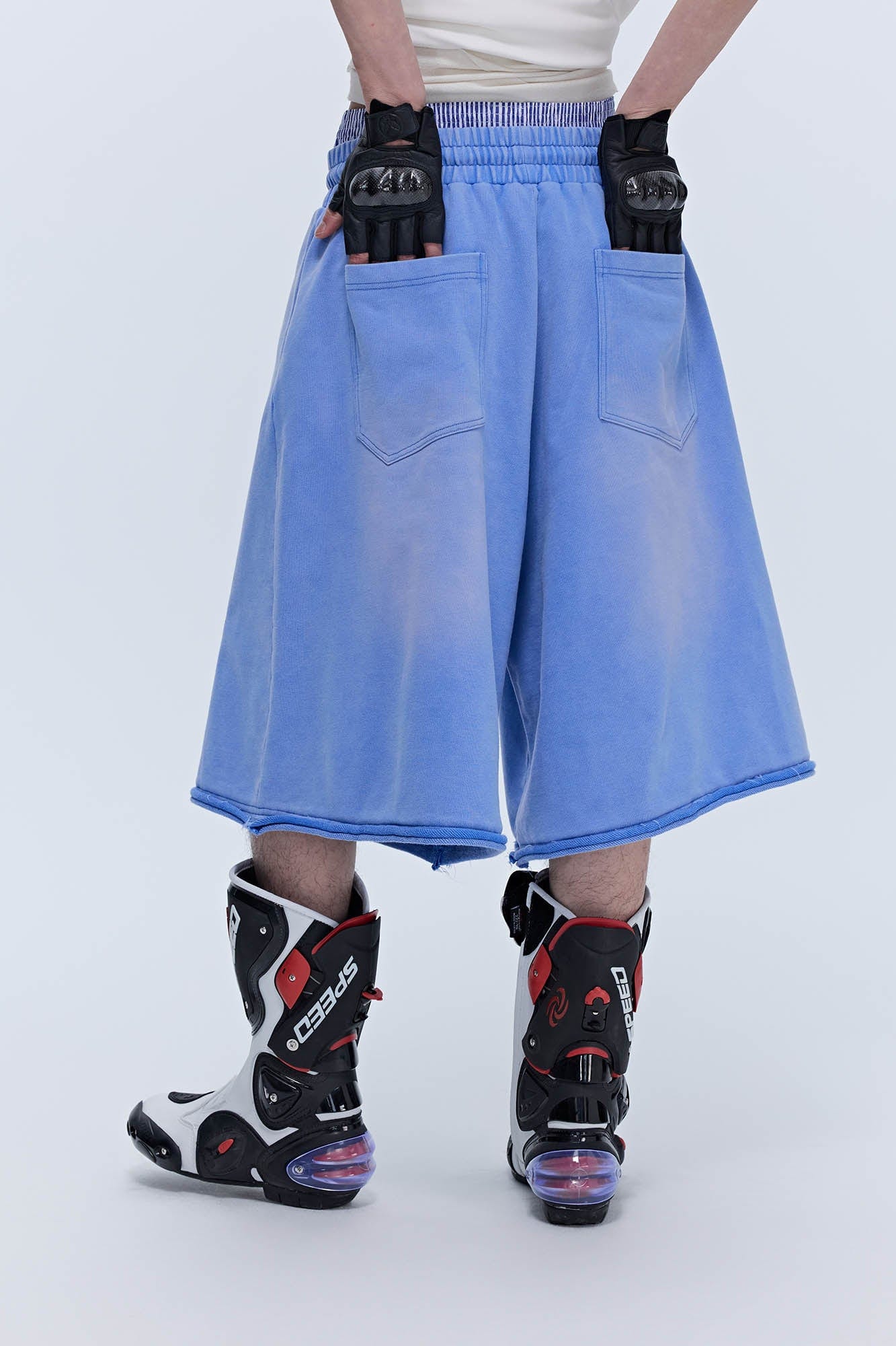 SAVAGEGROWTHWORLD Thorn Washed Drawstring Shorts, premium urban and streetwear designers apparel on PROJECTISR.com, SAVAGEGROWTHWORLD
