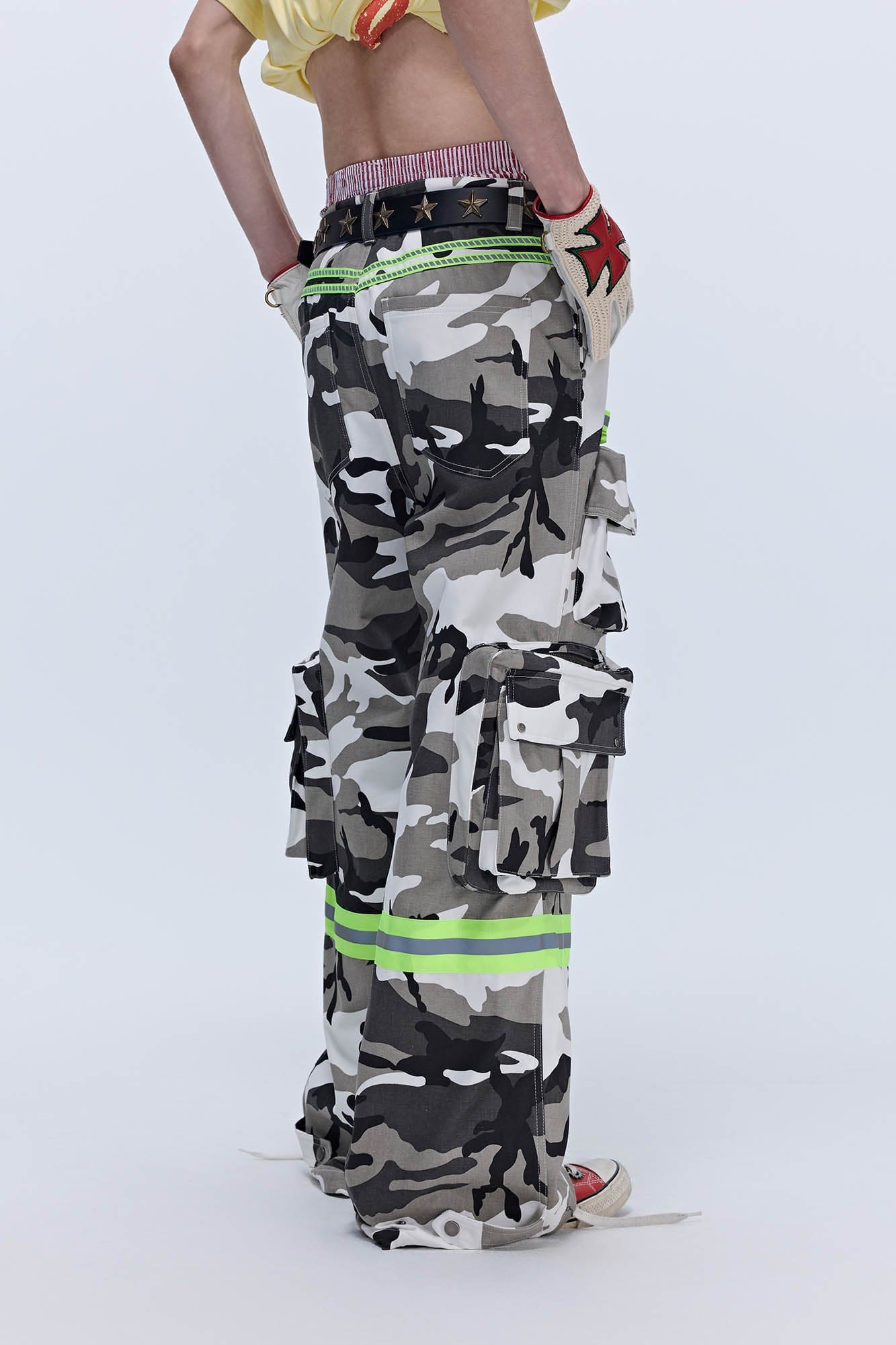 SAVAGEGROWTHWORLD Camo Reflective Multi-Pocket Cargo Pants, premium urban and streetwear designers apparel on PROJECTISR.com, SAVAGEGROWTHWORLD