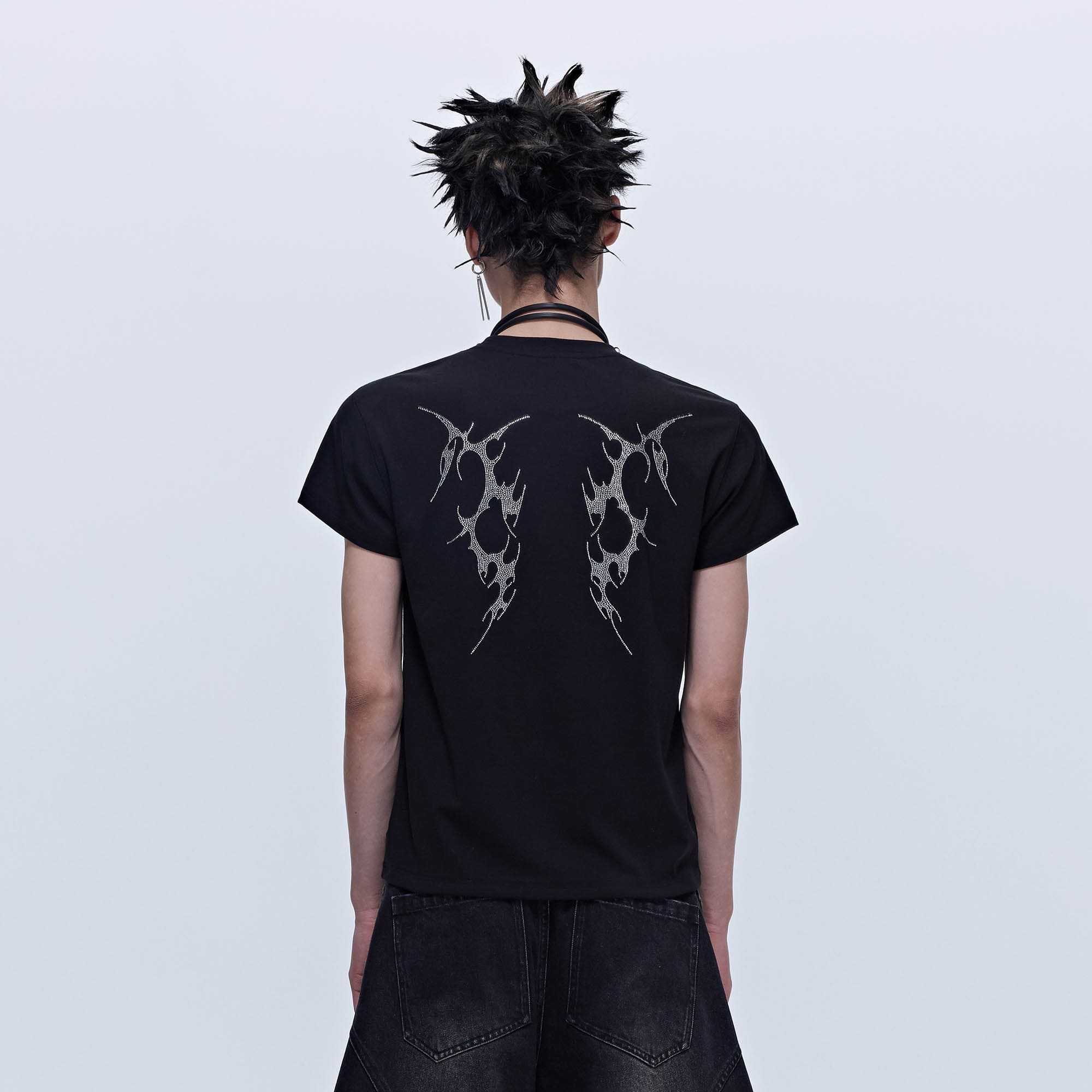 SAVAGEGROWTHWORLD Diamond Thorned Wings T-Shirt, premium urban and streetwear designers apparel on PROJECTISR.com, SAVAGEGROWTHWORLD