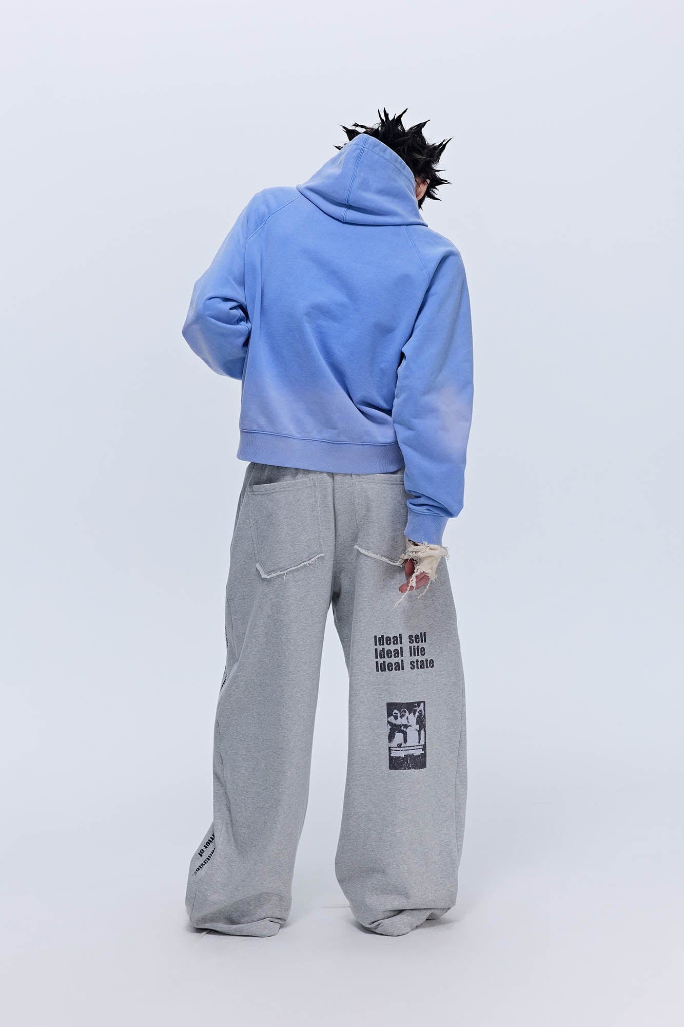 SAVAGEGROWTHWORLD Washed Badge Graphic Gradient Hoodie, premium urban and streetwear designers apparel on PROJECTISR.com, SAVAGEGROWTHWORLD