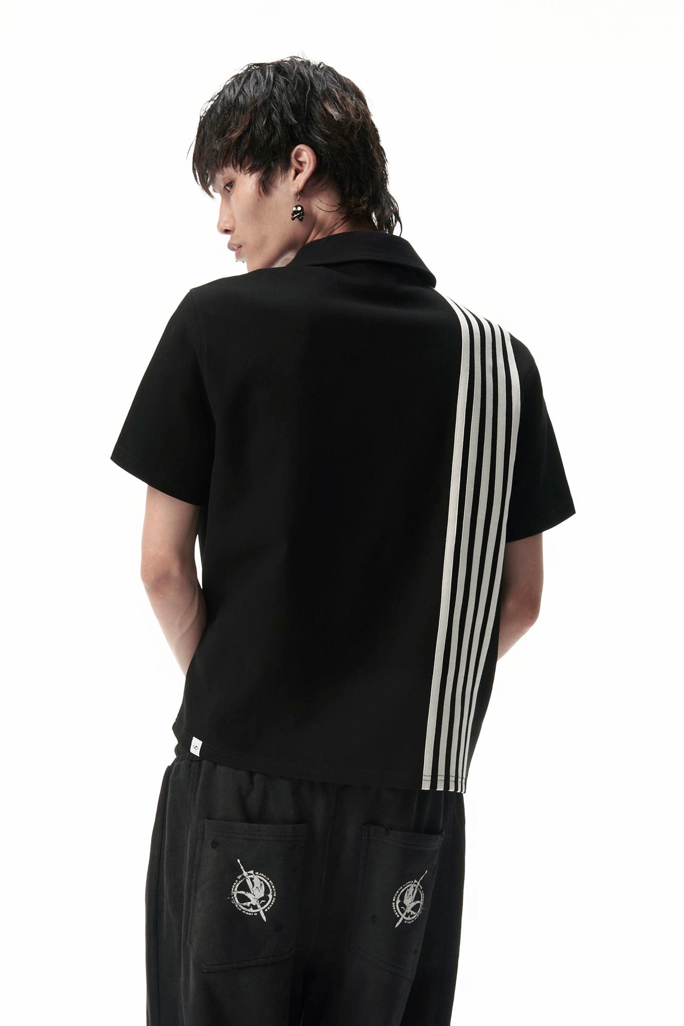 SAVAGEGROWTHWORLD No Wasted Potential Stripe-Back Polo T-Shirt, premium urban and streetwear designers apparel on PROJECTISR.com, SAVAGEGROWTHWORLD