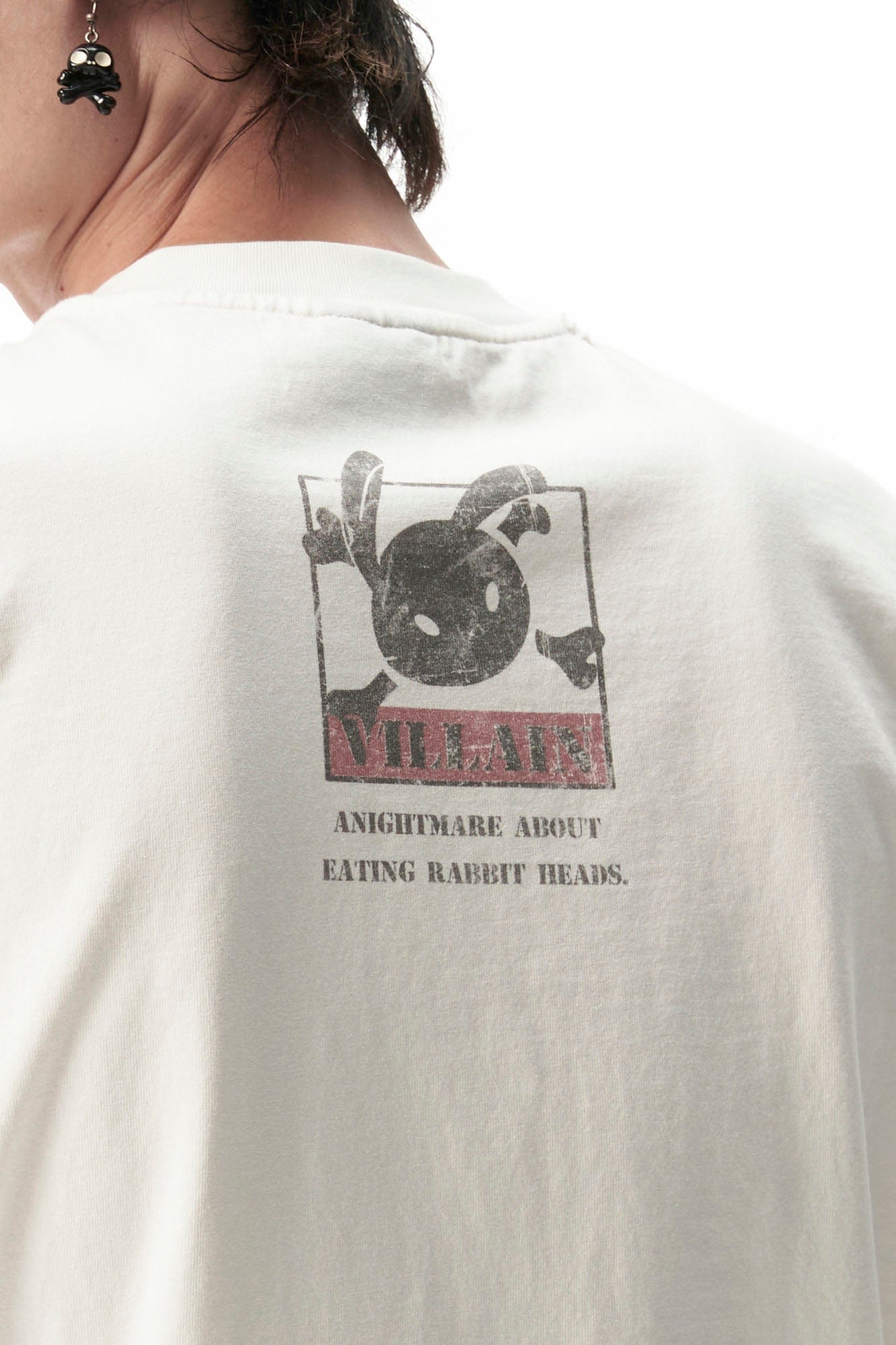 SAVAGEGROWTHWORLD Grunge Rabbit Graphic Distressed T-Shirt, premium urban and streetwear designers apparel on PROJECTISR.com, SAVAGEGROWTHWORLD