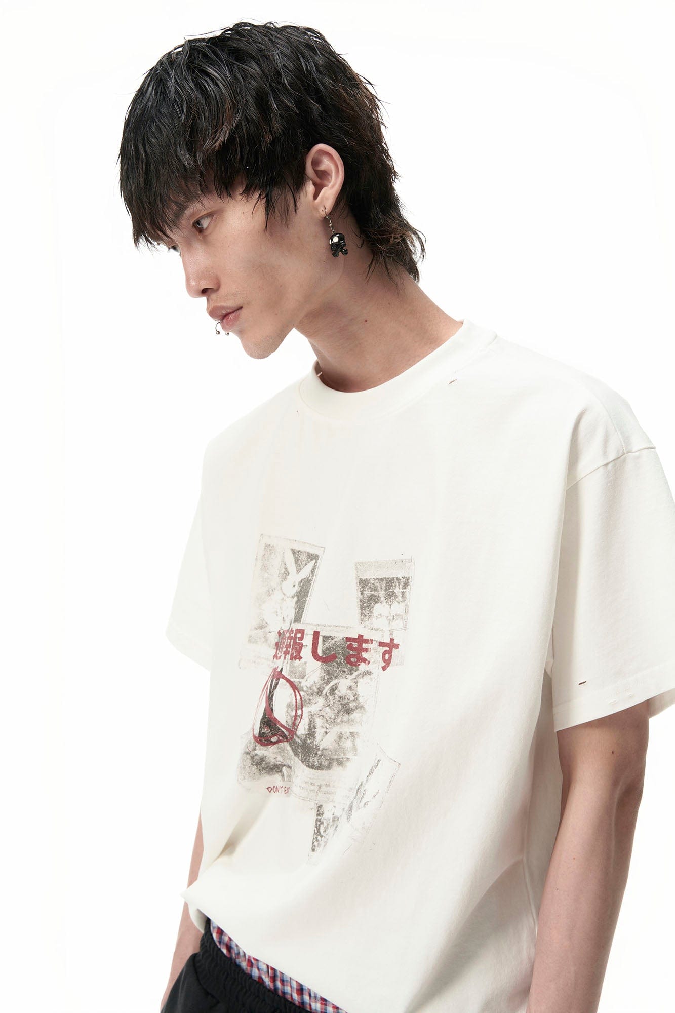 SAVAGEGROWTHWORLD Grunge Rabbit Graphic Distressed T-Shirt, premium urban and streetwear designers apparel on PROJECTISR.com, SAVAGEGROWTHWORLD