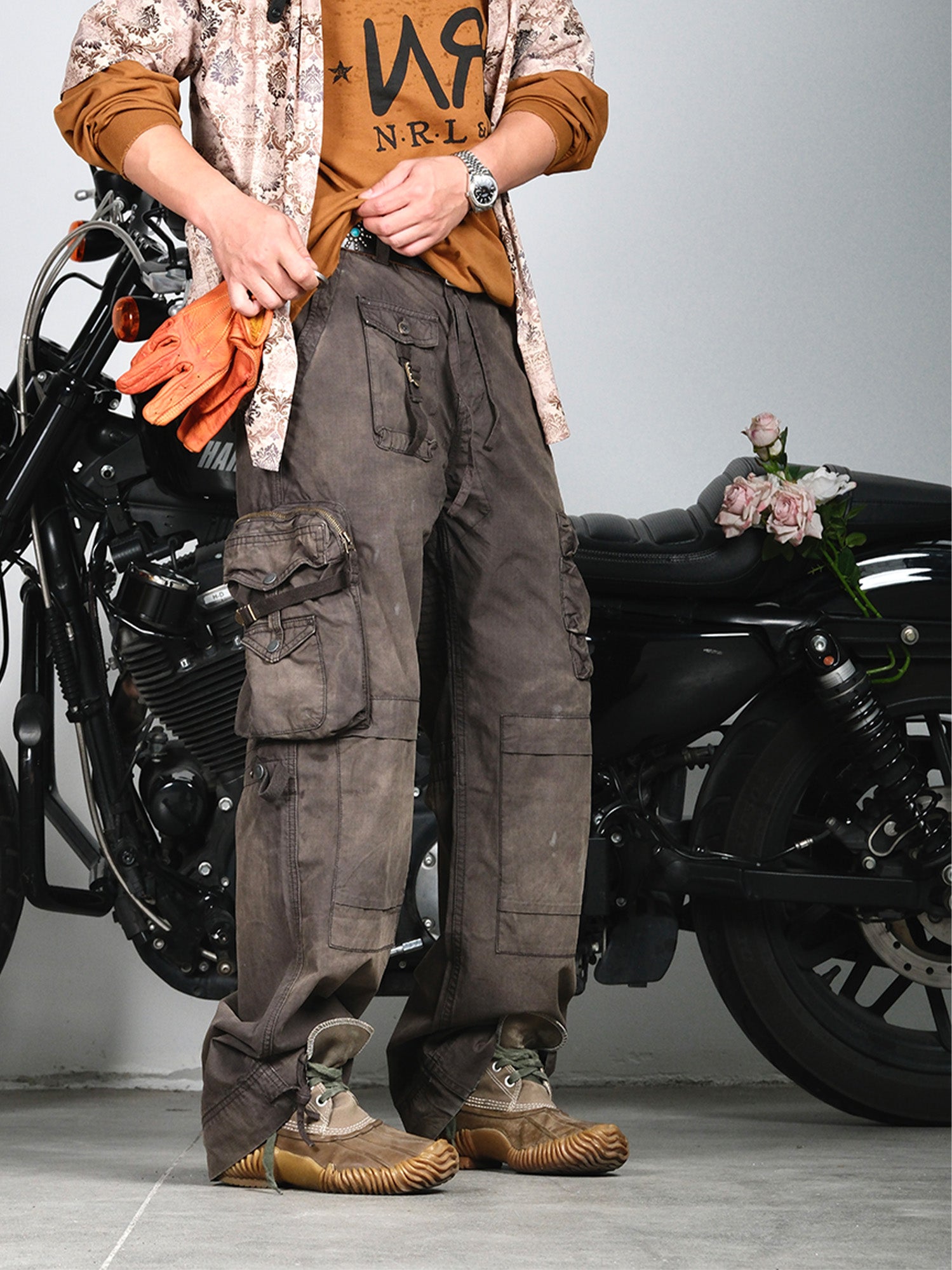 NEIGBORL Multi-Pocket Paratrooper Cargo Pants, premium urban and streetwear designers apparel on PROJECTISR.com, NEIGBORL