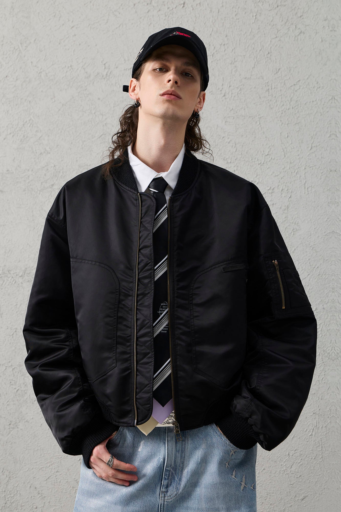 ORGANIC EMOTION Water-Repellent MA-1 Bomber Jacket