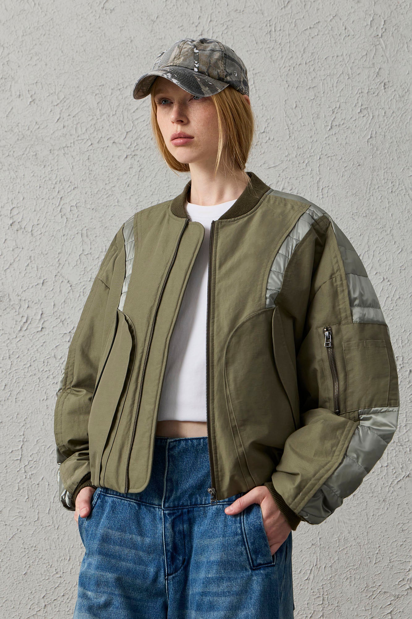 ORGANIC EMOTION Waterproof MA-1 Down Bomber Jacket