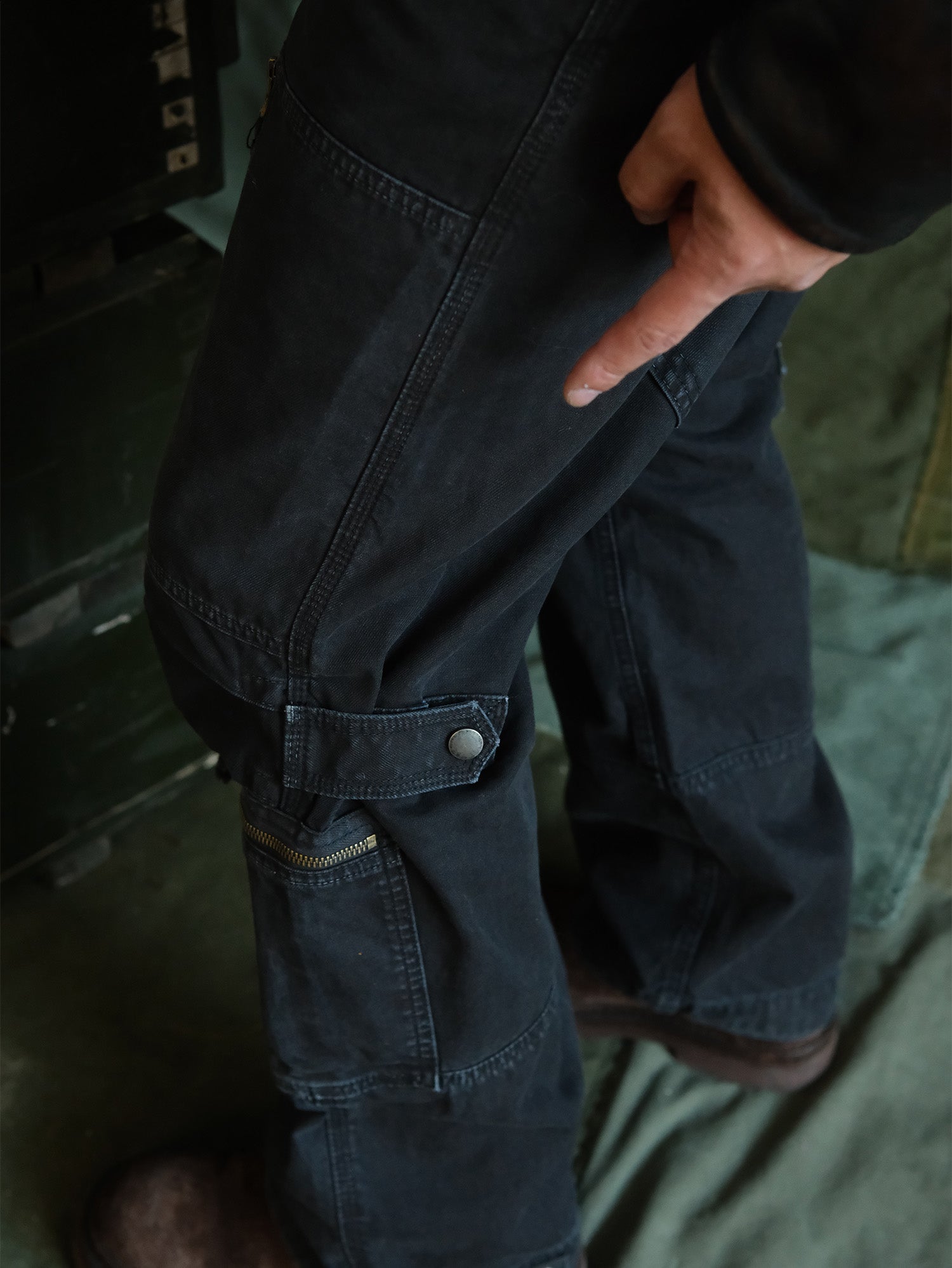 NEIGBORL Washed Multi-Pocket Cargo Pants, premium urban and streetwear designers apparel on PROJECTISR.com, NEIGBORL