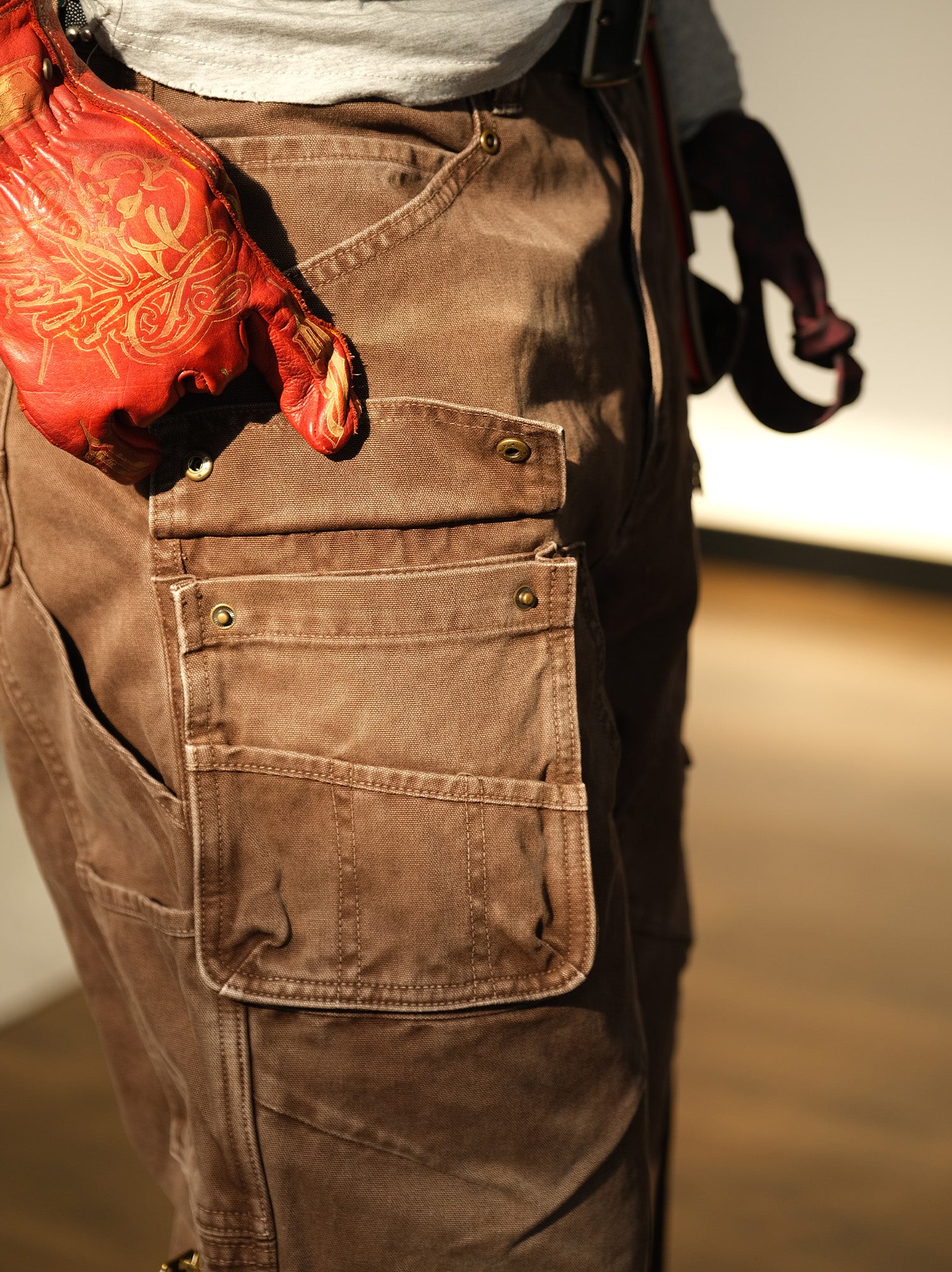 NEIGBORL Washed Multi-Pocket Straight-Leg Cargo Pants, premium urban and streetwear designers apparel on PROJECTISR.com, NEIGBORL