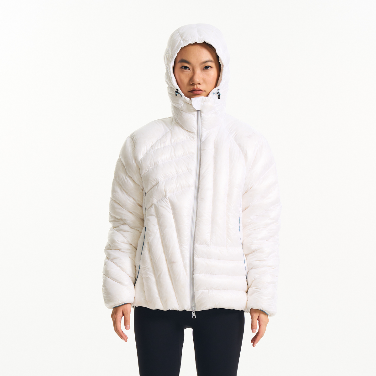 HALCYON Splash-Proof Ribbed Hooded Down Jacket, premium urban and streetwear designers apparel on PROJECTISR.com, HALCYON
