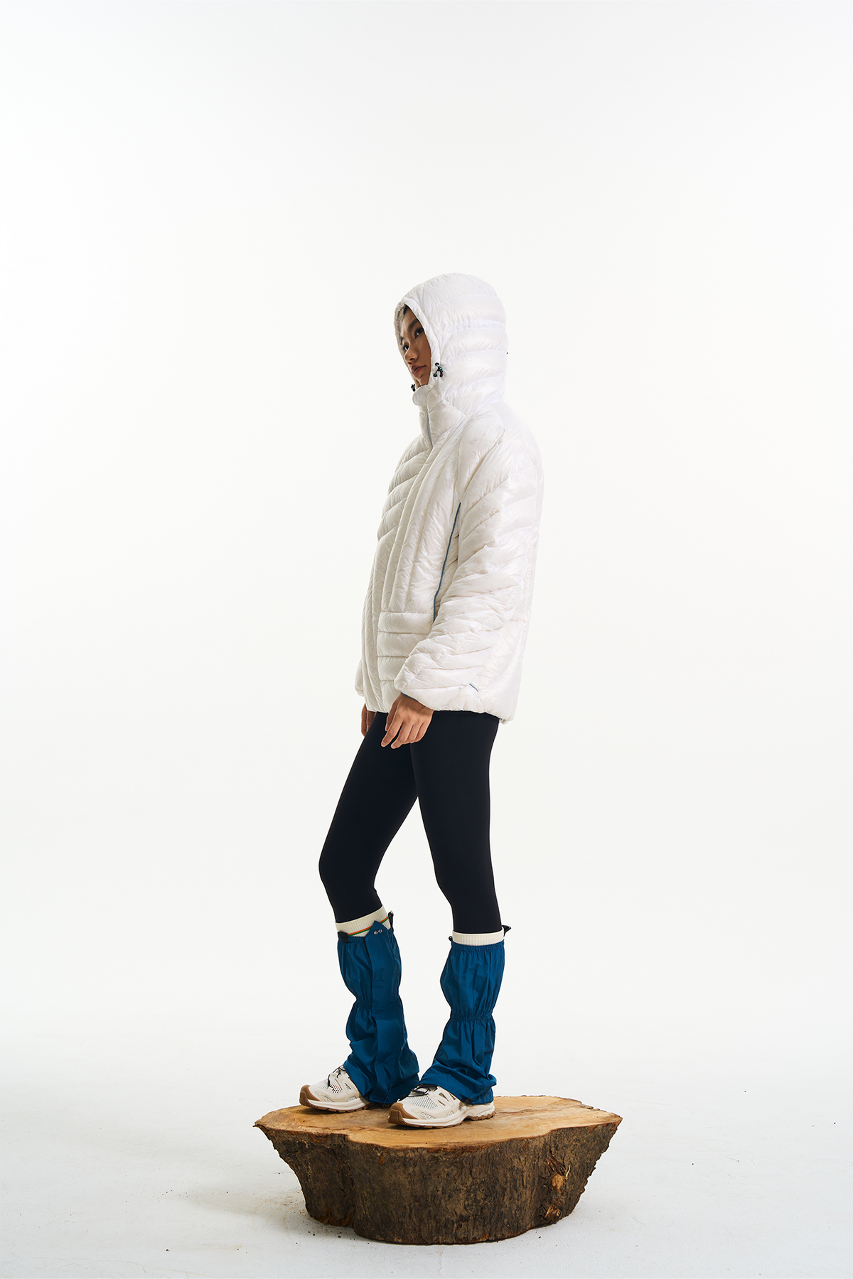 HALCYON Splash-Proof Ribbed Hooded Down Jacket, premium urban and streetwear designers apparel on PROJECTISR.com, HALCYON