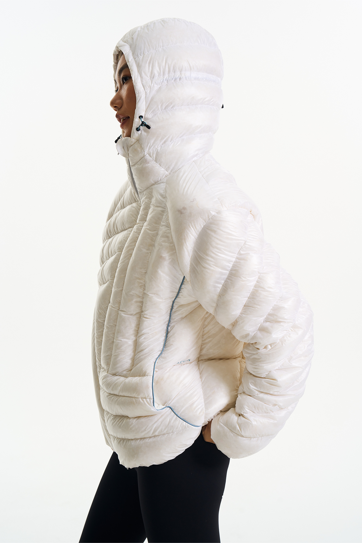 HALCYON Splash-Proof Ribbed Hooded Down Jacket, premium urban and streetwear designers apparel on PROJECTISR.com, HALCYON
