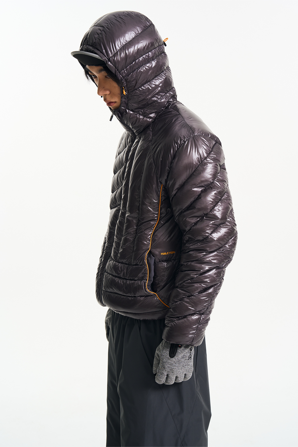 HALCYON Splash-Proof Ribbed Hooded Down Jacket, premium urban and streetwear designers apparel on PROJECTISR.com, HALCYON