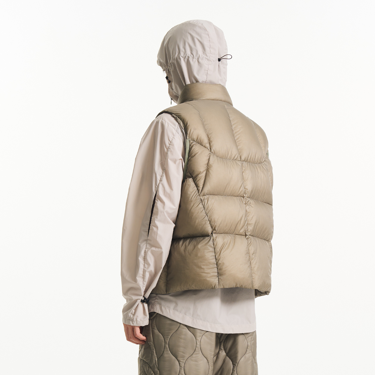 HALCYON Outdoor Stand-Collar Down Vest, premium urban and streetwear designers apparel on PROJECTISR.com, HALCYON