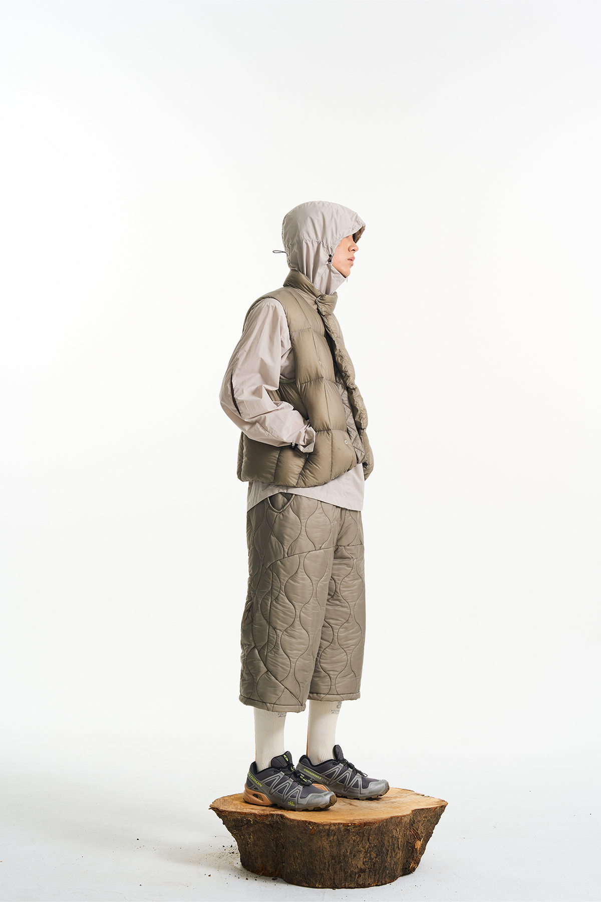 HALCYON Outdoor Stand-Collar Down Vest, premium urban and streetwear designers apparel on PROJECTISR.com, HALCYON