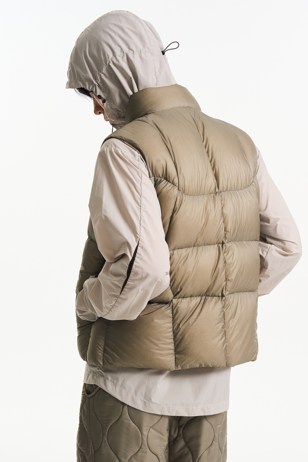 HALCYON Outdoor Stand-Collar Down Vest, premium urban and streetwear designers apparel on PROJECTISR.com, HALCYON