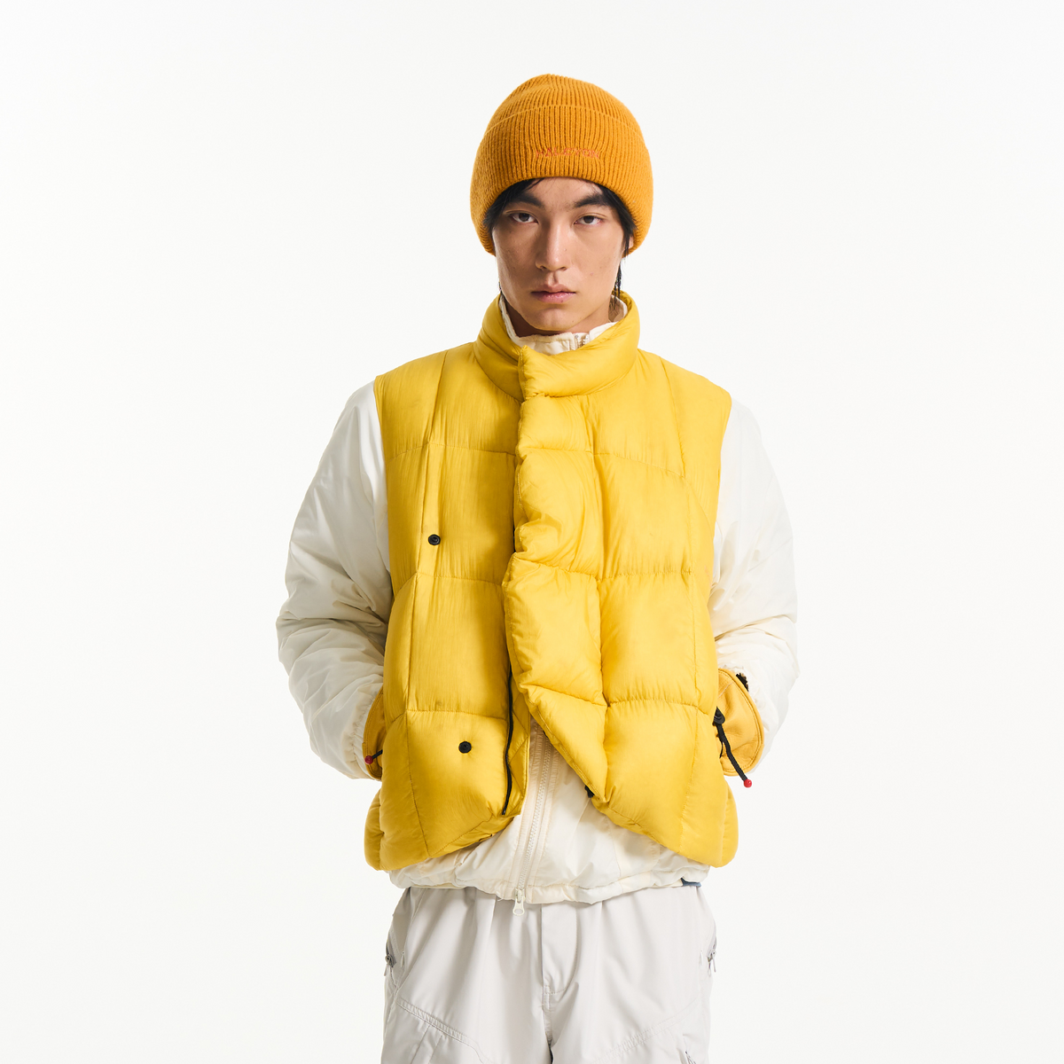 HALCYON Outdoor Stand-Collar Down Vest, premium urban and streetwear designers apparel on PROJECTISR.com, HALCYON