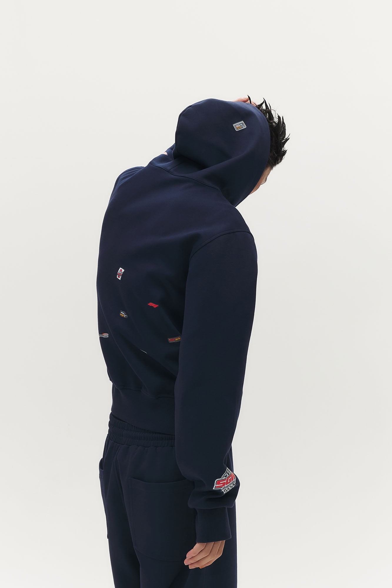 SAVAGEGROWTHWORLD Whimsical Stickers Zip-Up Hoodie