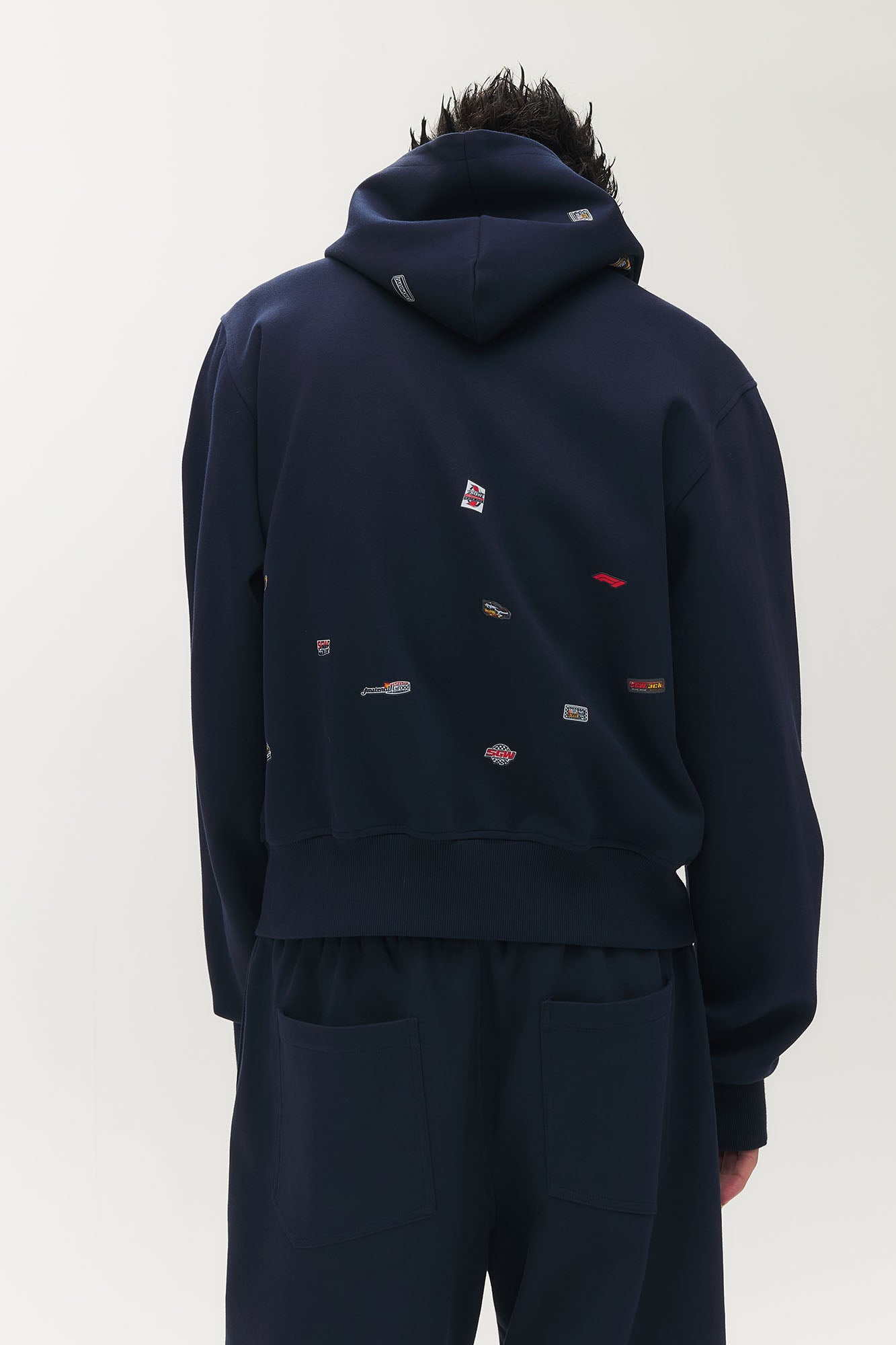 SAVAGEGROWTHWORLD Whimsical Stickers Zip-Up Hoodie