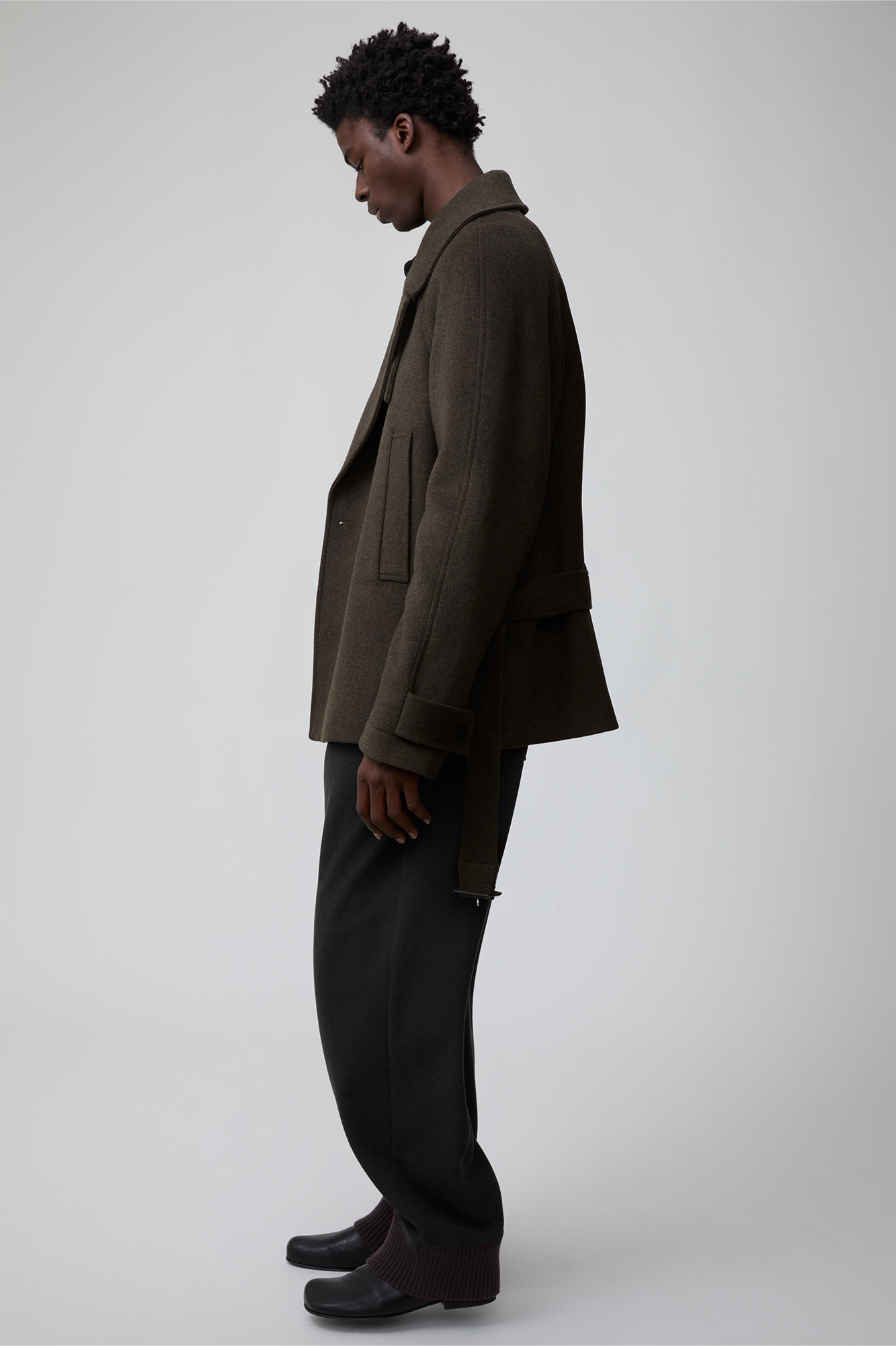 OPICLOTH Double-Breasted Belted Wool-Blend Coat, premium urban and streetwear designers apparel on PROJECTISR.com, OPICLOTH