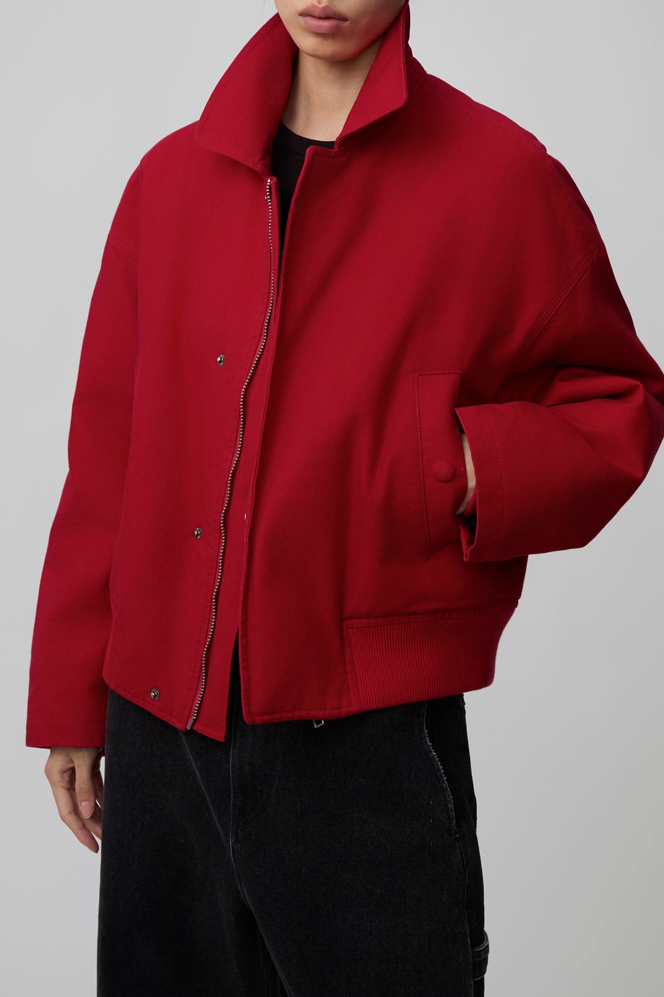 OPICLOTH Washed Quilted Cotton Collar Jacket, premium urban and streetwear designers apparel on PROJECTISR.com, OPICLOTH