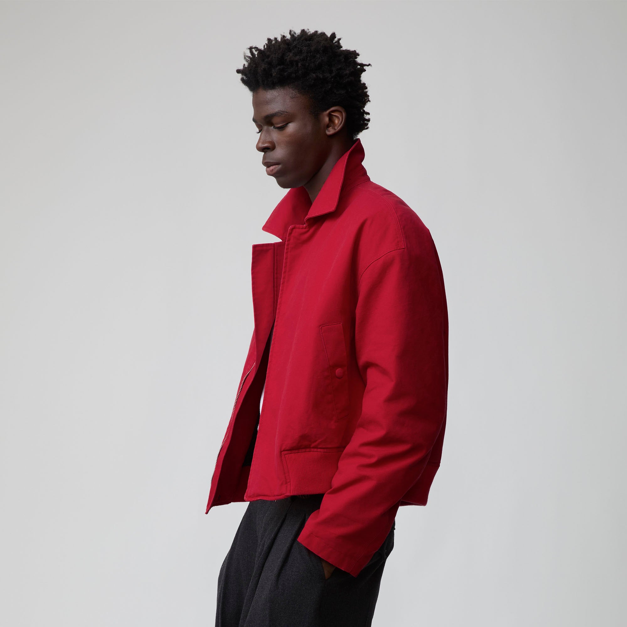 OPICLOTH Washed Quilted Cotton Collar Jacket, premium urban and streetwear designers apparel on PROJECTISR.com, OPICLOTH