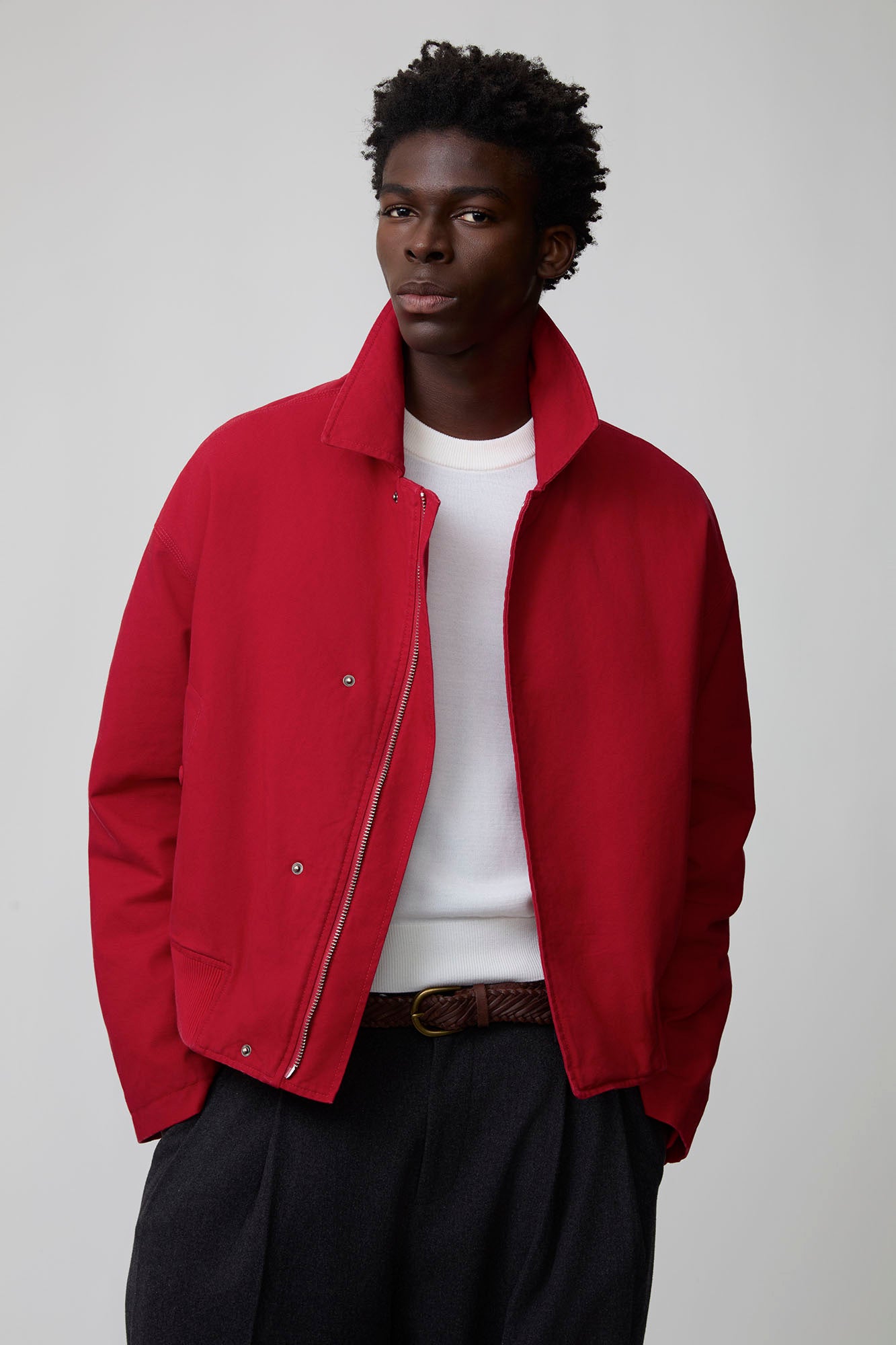 OPICLOTH Washed Quilted Cotton Collar Jacket, premium urban and streetwear designers apparel on PROJECTISR.com, OPICLOTH