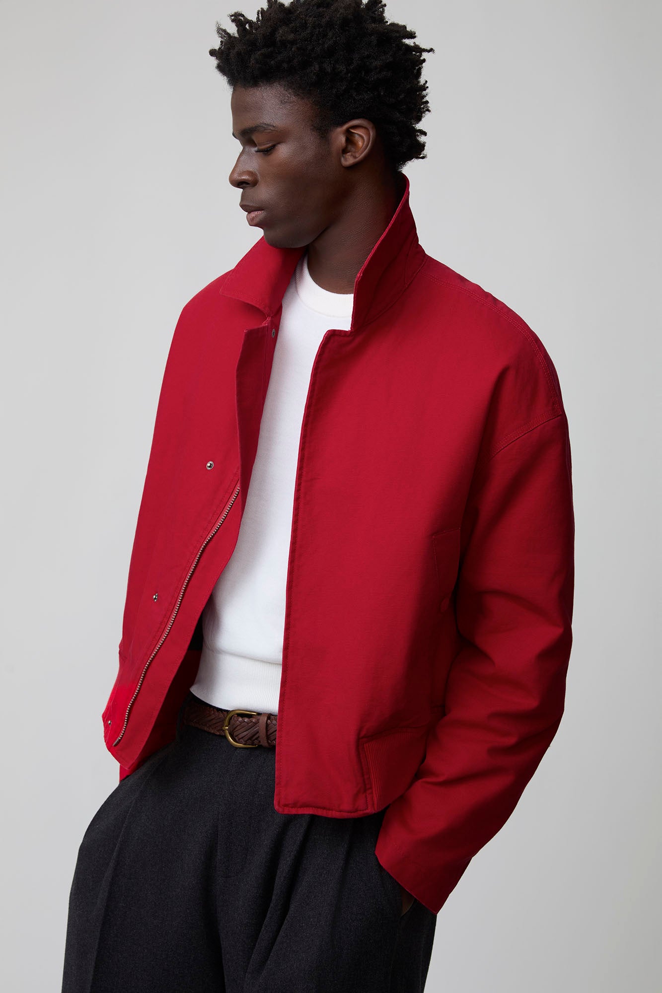 OPICLOTH Washed Quilted Cotton Collar Jacket, premium urban and streetwear designers apparel on PROJECTISR.com, OPICLOTH