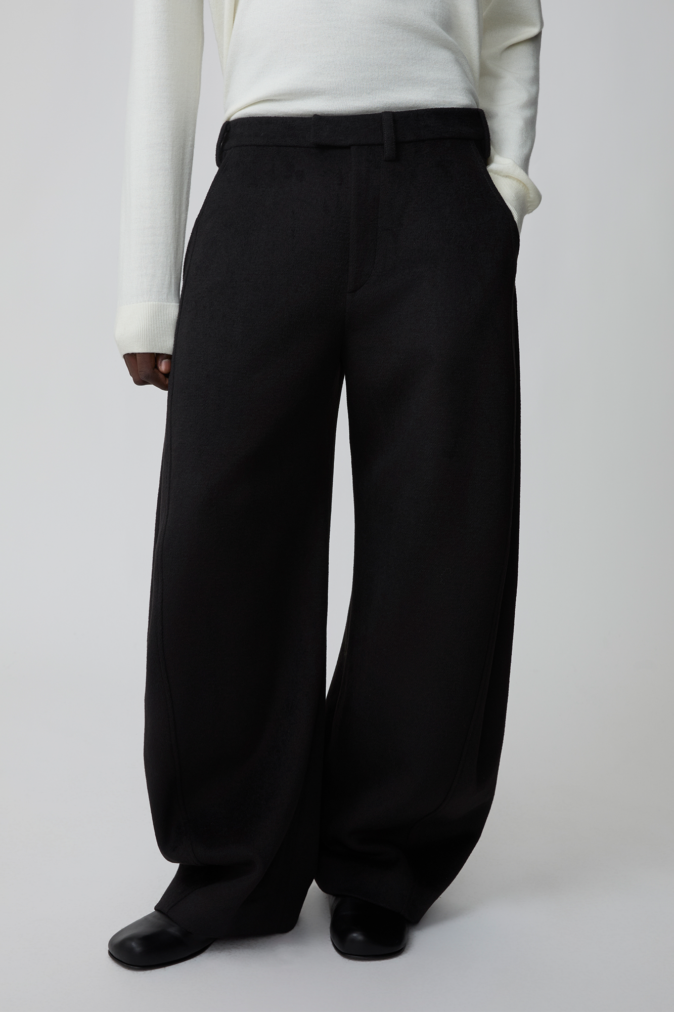 OPICLOTH Essential Wool-Blend Barrel Pants, premium urban and streetwear designers apparel on PROJECTISR.com, OPICLOTH