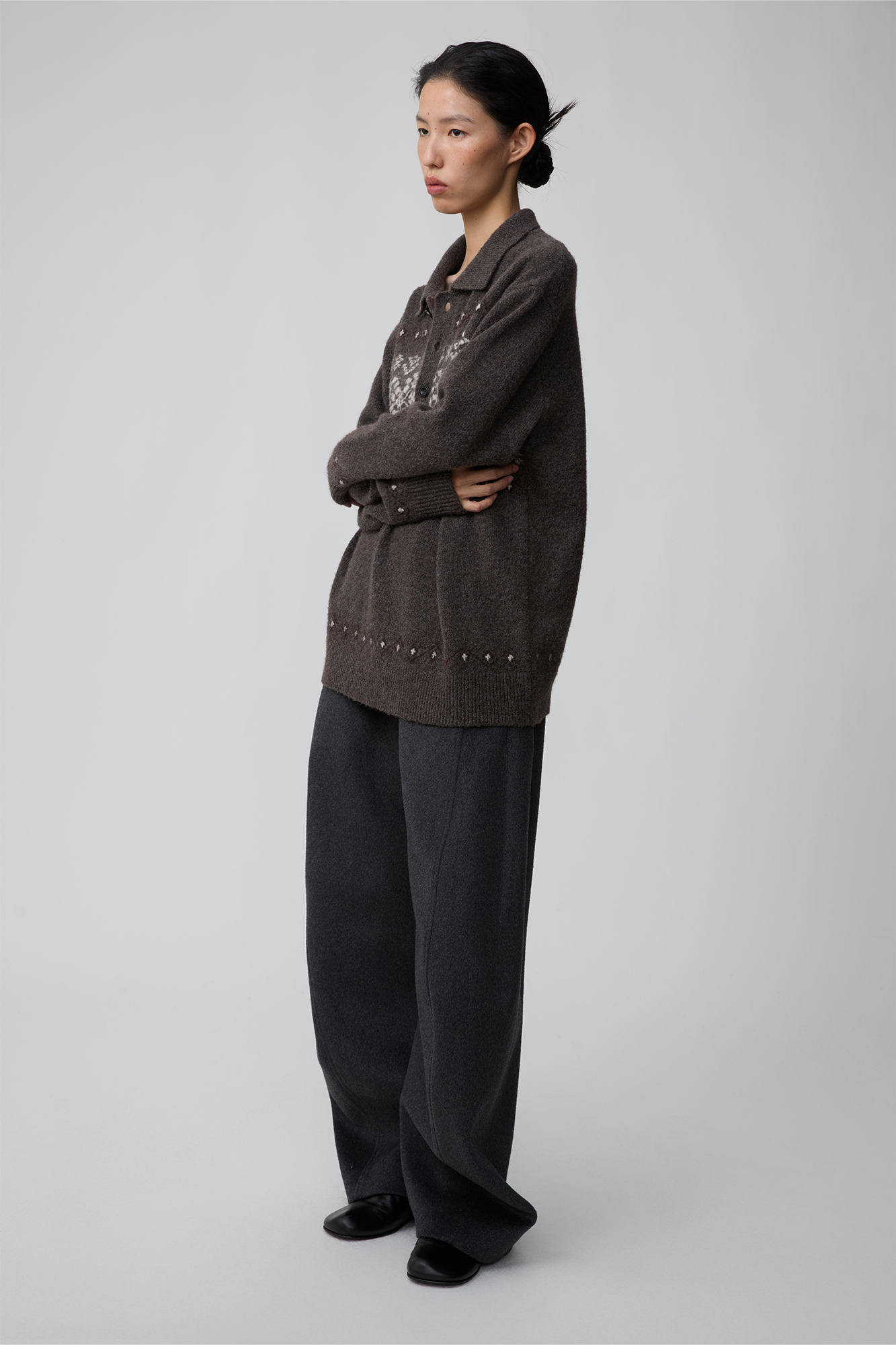 OPICLOTH Essential Wool-Blend Barrel Pants, premium urban and streetwear designers apparel on PROJECTISR.com, OPICLOTH