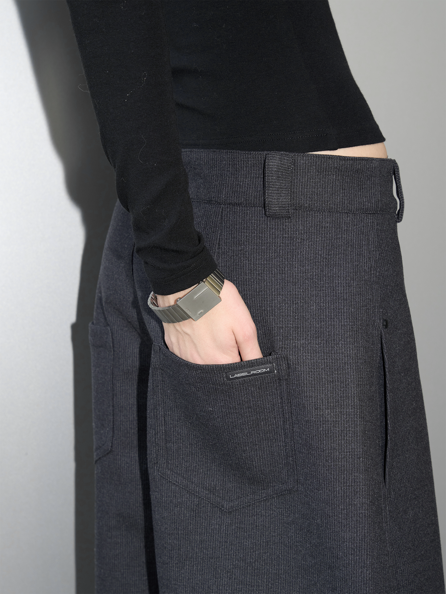 LABELROOM Pincheck Oversized Trousers