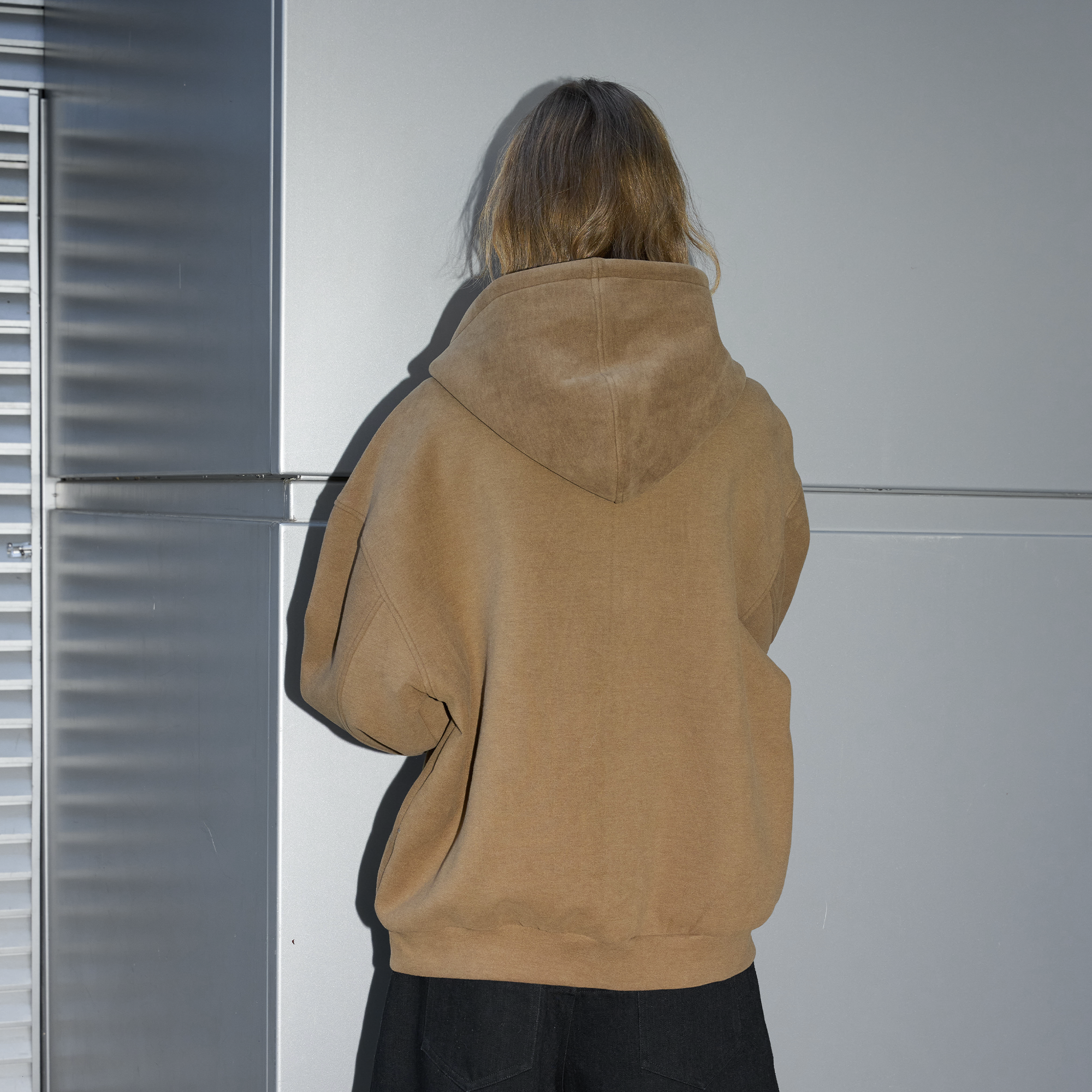 LABELROOM Washed Plush-Touch Hooded Jacket, premium urban and streetwear designers apparel on PROJECTISR.com, LABELROOM