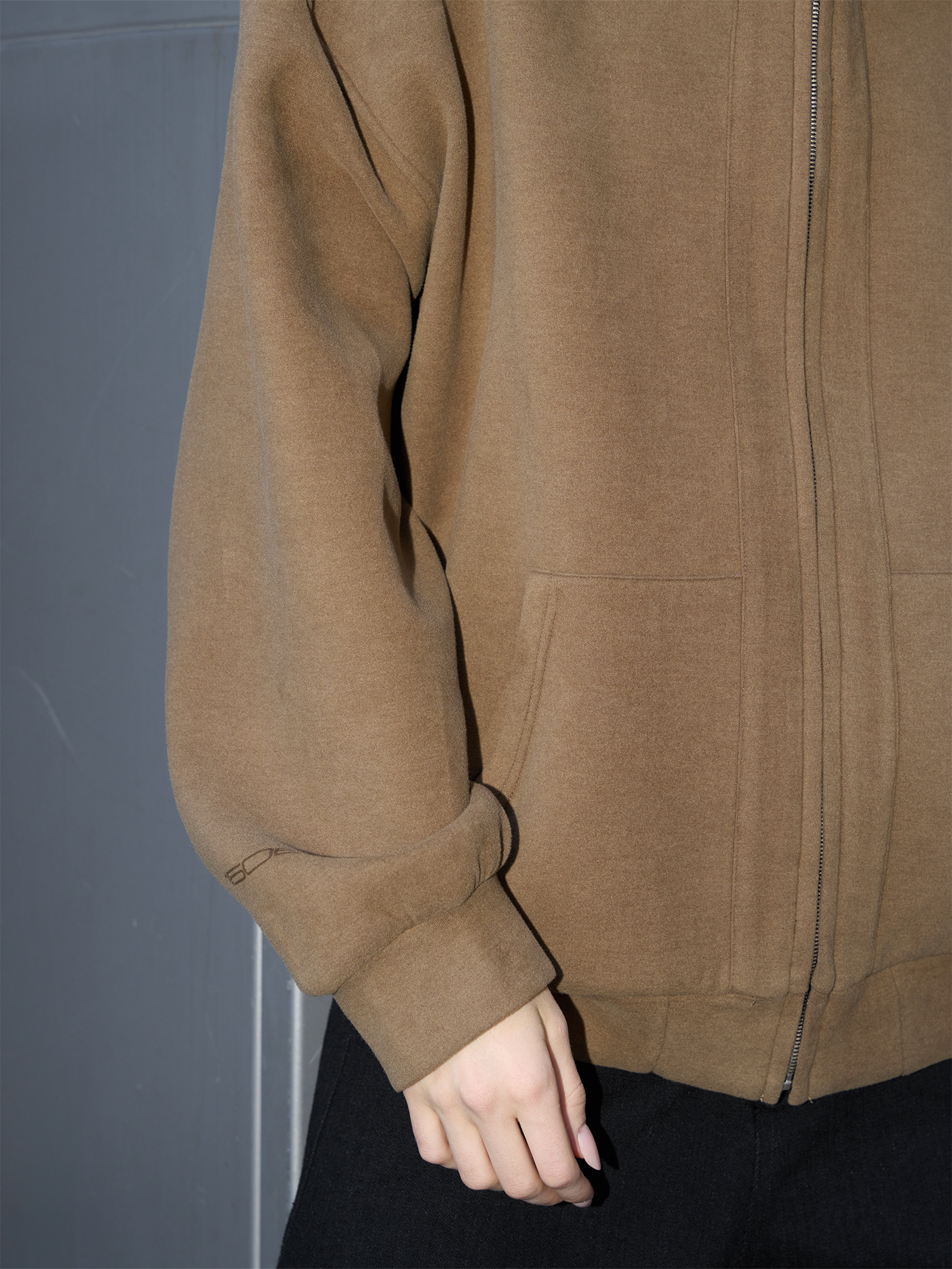 LABELROOM Washed Plush-Touch Hooded Jacket, premium urban and streetwear designers apparel on PROJECTISR.com, LABELROOM