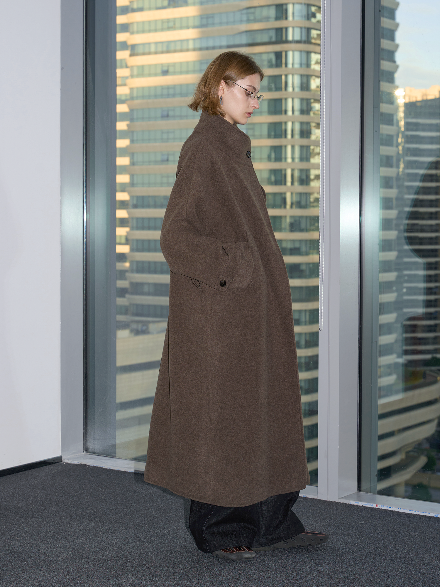 LABELROOM Essential Wool-Blend Funnel Belted Coat, premium urban and streetwear designers apparel on PROJECTISR.com, LABELROOM