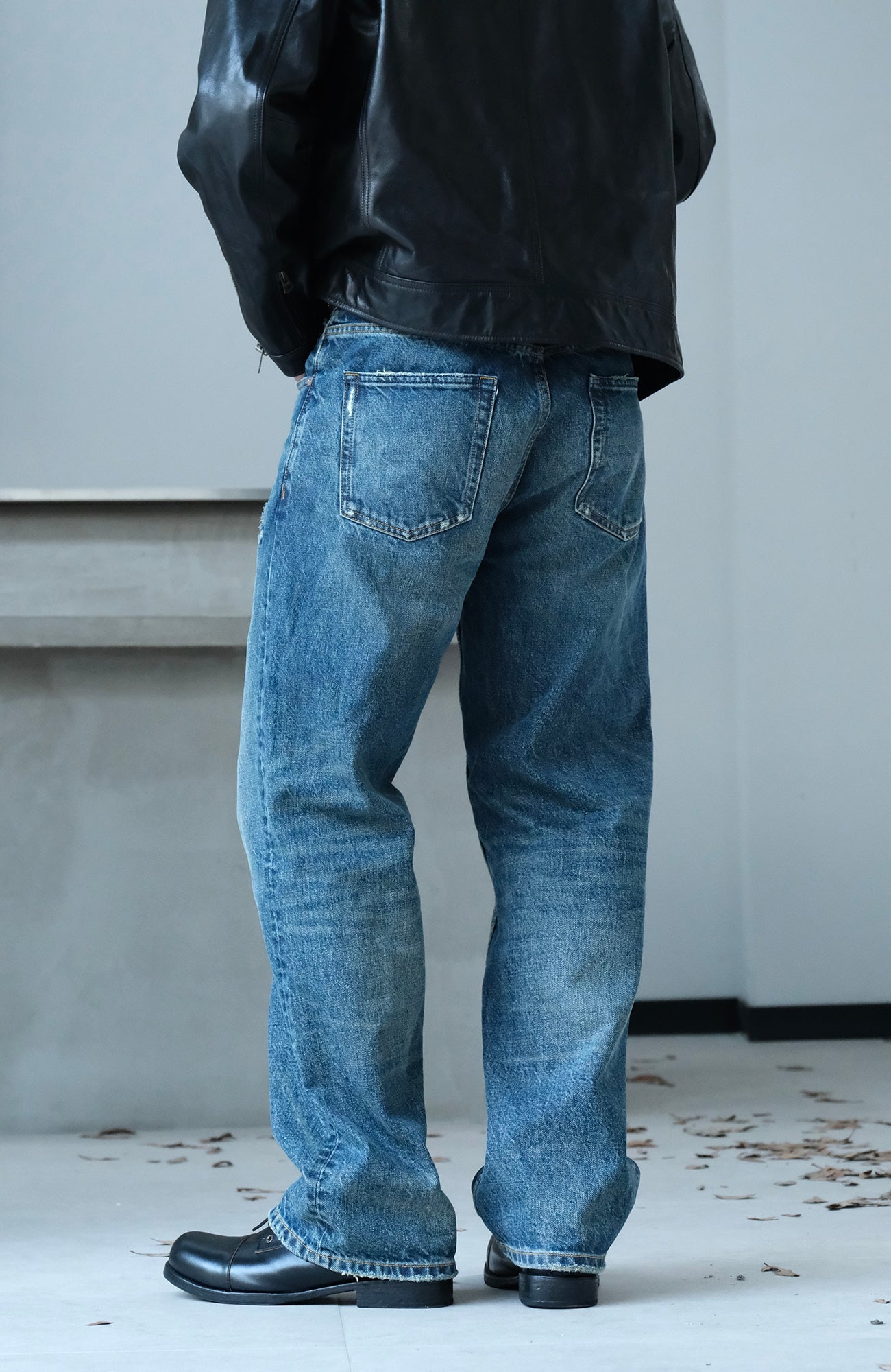 NEIGBORL Distressed Straight-Leg Jeans, premium urban and streetwear designers apparel on PROJECTISR.com, NEIGBORL