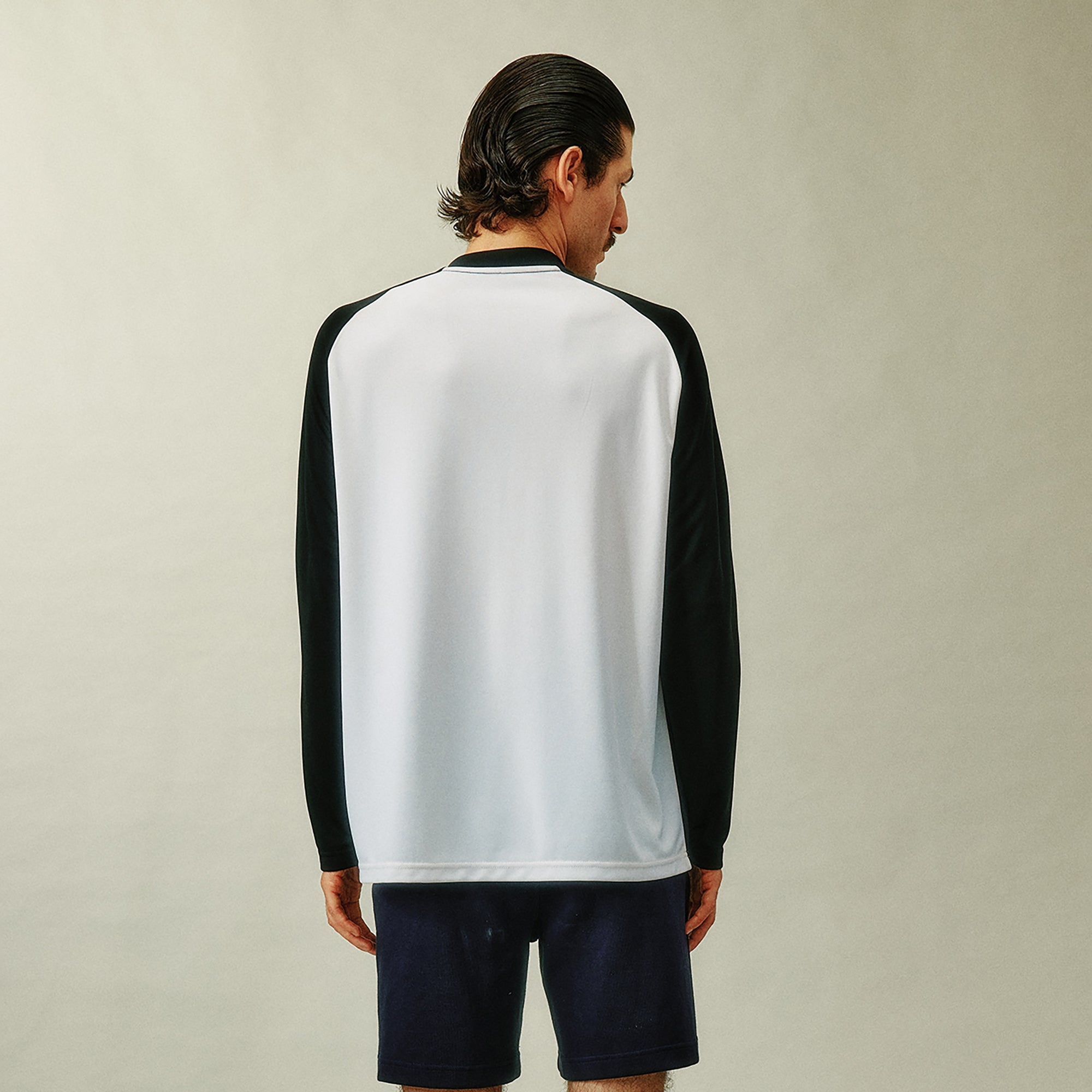 UMAMIISM Quick-Dry Striped Raglan Zip-Up Tee