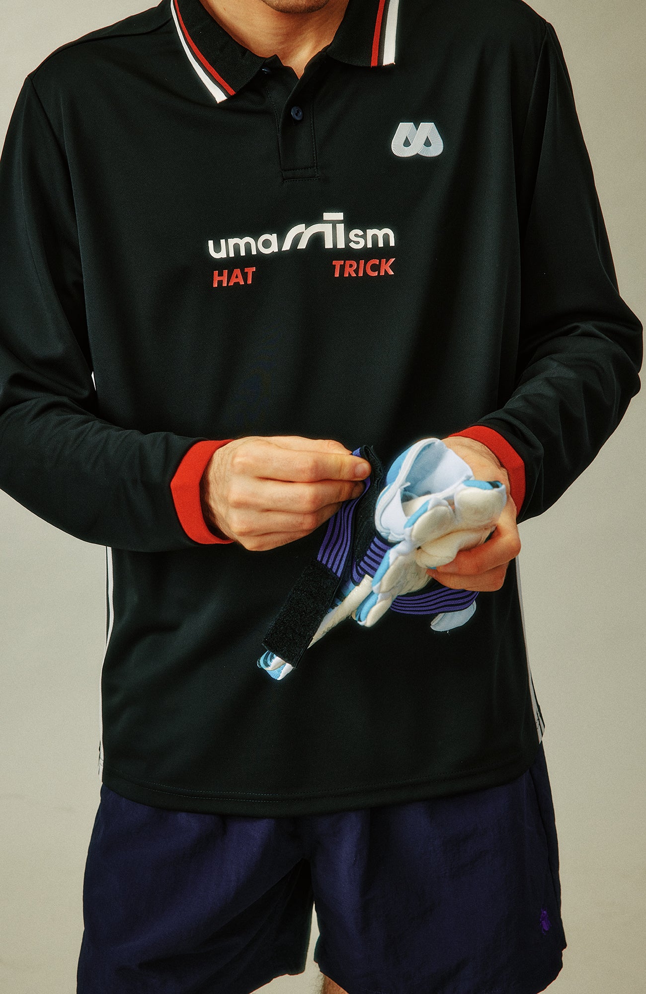 UMAMIISM Quick-Dry Striped Polo Long Sleeve Tee, premium urban and streetwear designers apparel on PROJECTISR.com, UMAMIISM