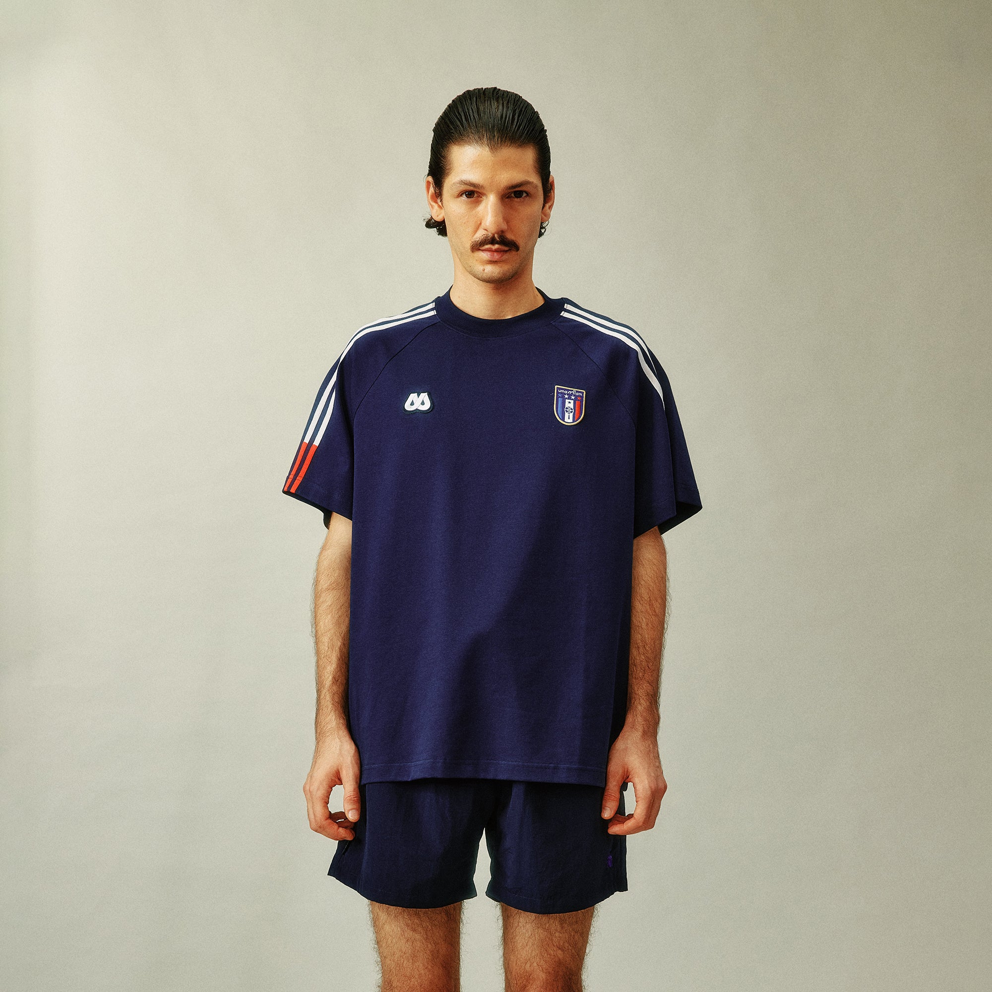 UMAMIISM Contrast Stripe Jersey Tee, premium urban and streetwear designers apparel on PROJECTISR.com, UMAMIISM