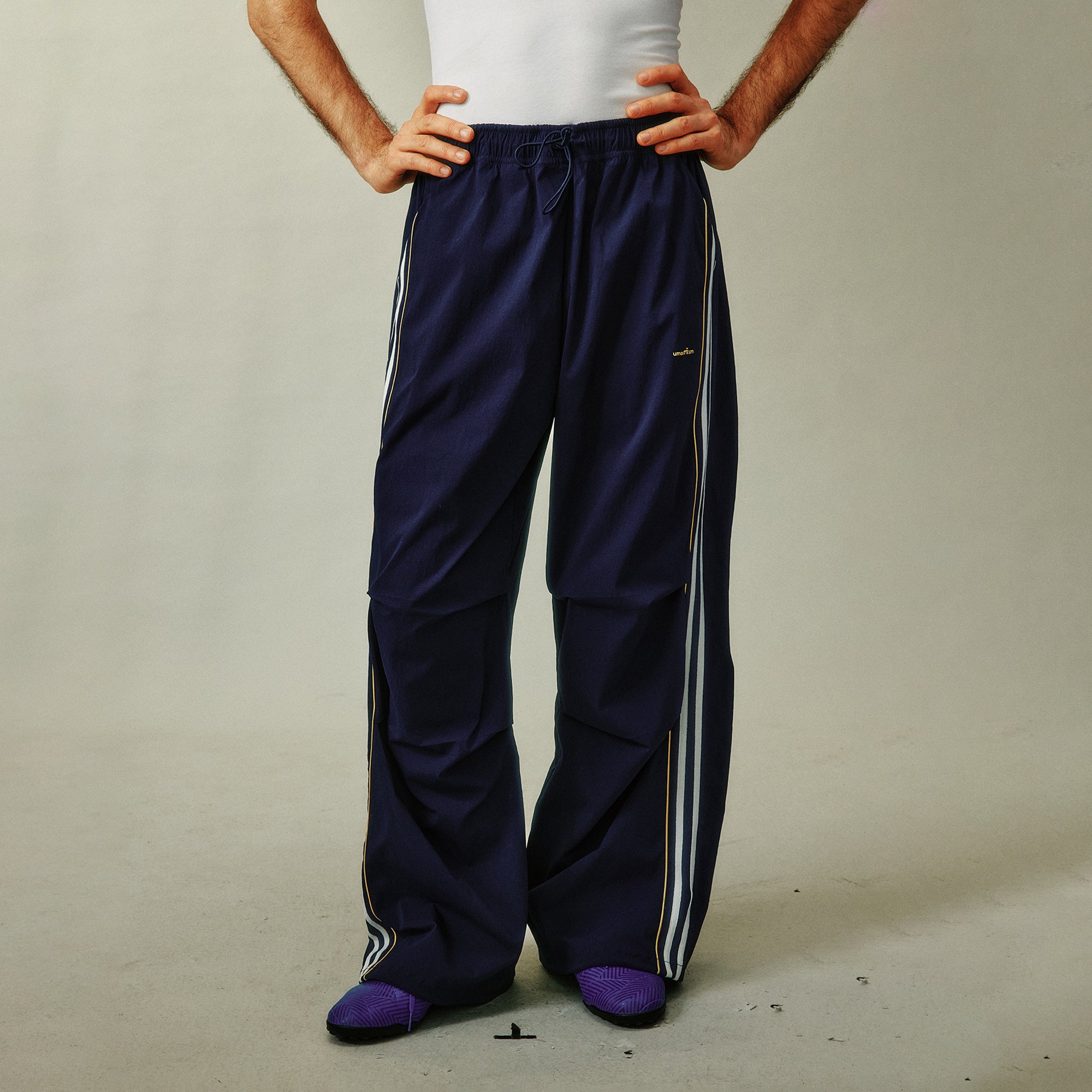 UMAMIISM Striped Drawstring Quick-Dry Track Pants