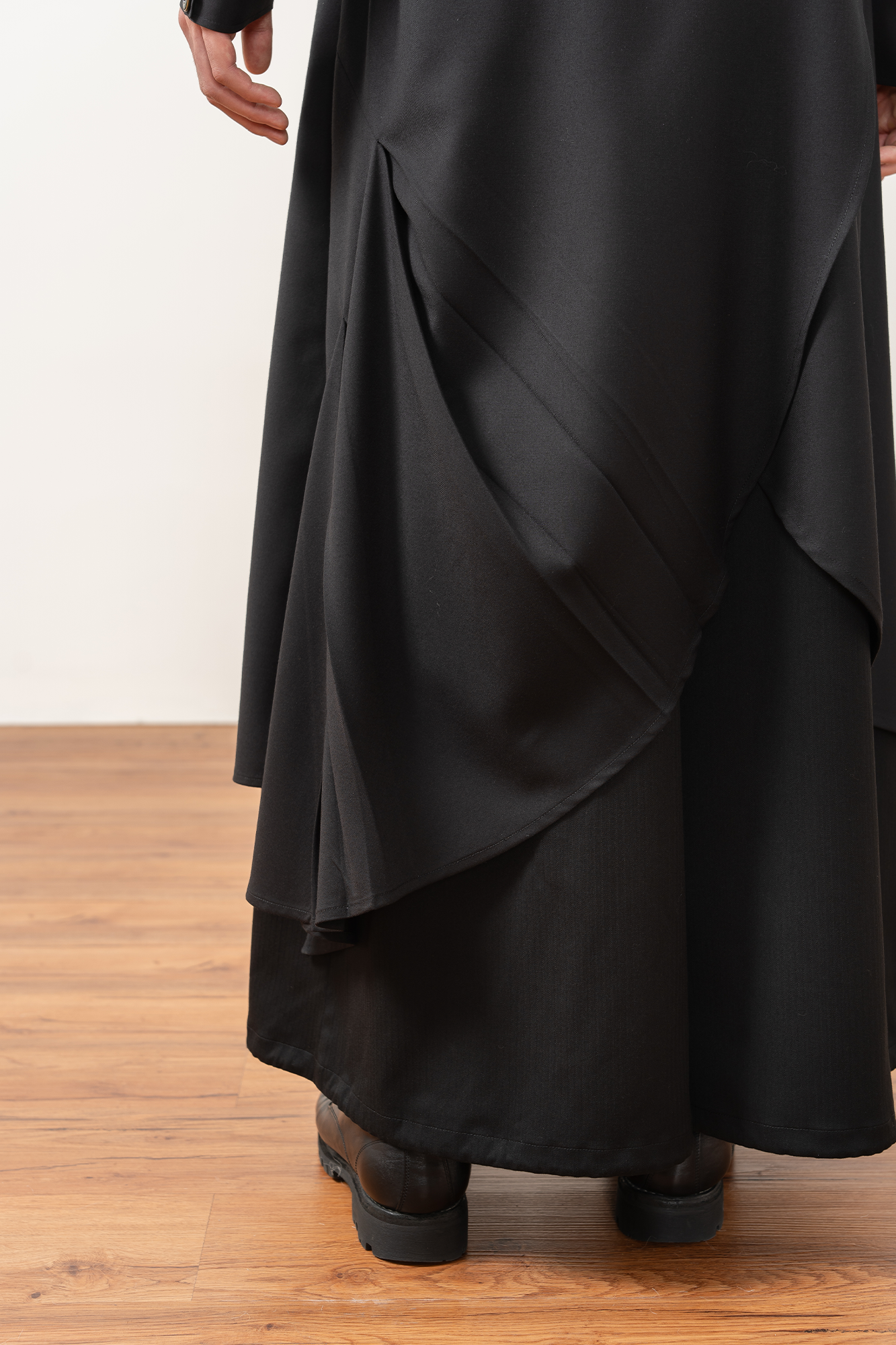 MOITIEDEPETALE Botanical Graphic Asymmetrical Layered Skirt-Pants