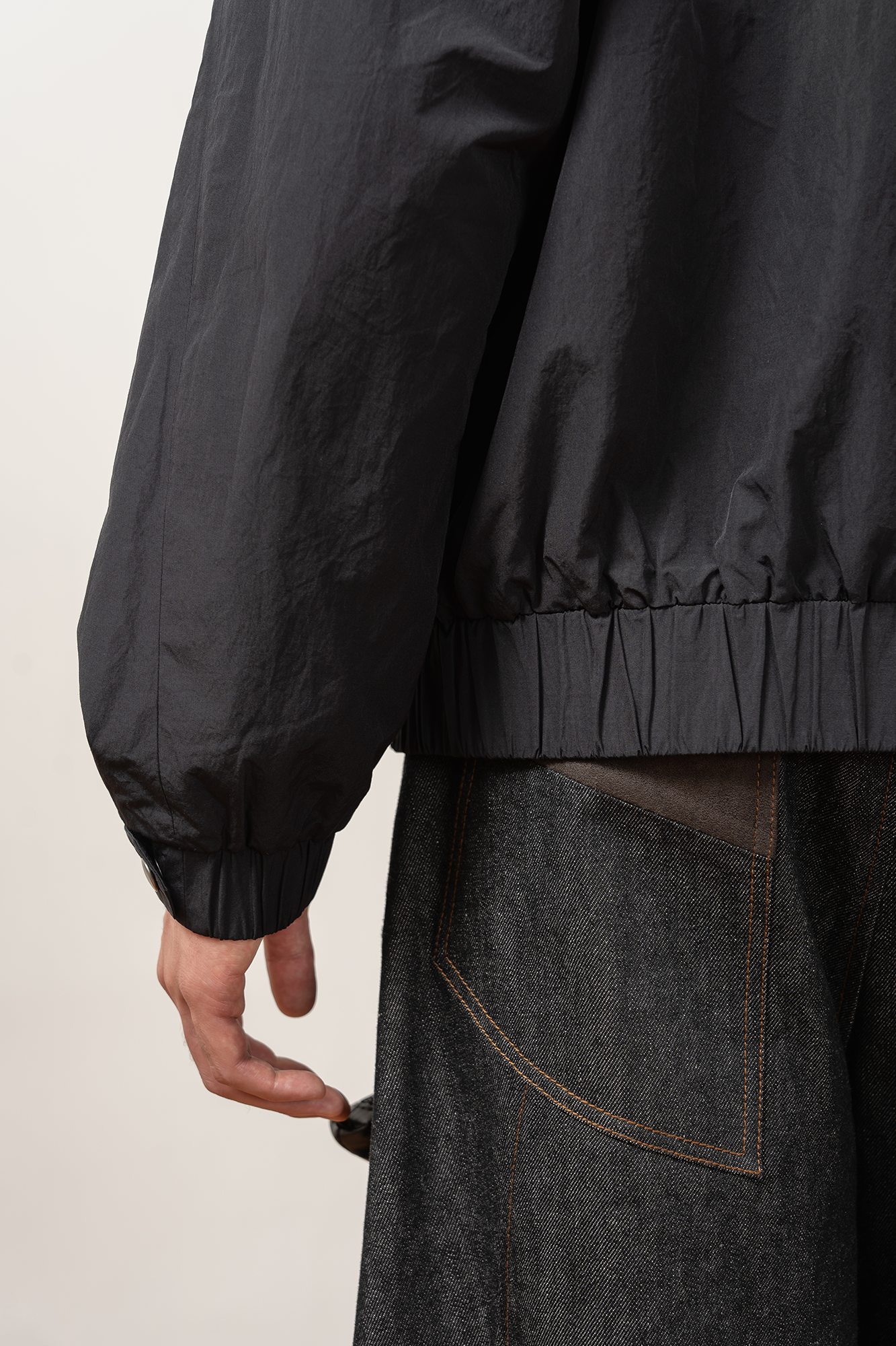 MOITIEDEPETALE Layered Plaid-Trim Jacket
