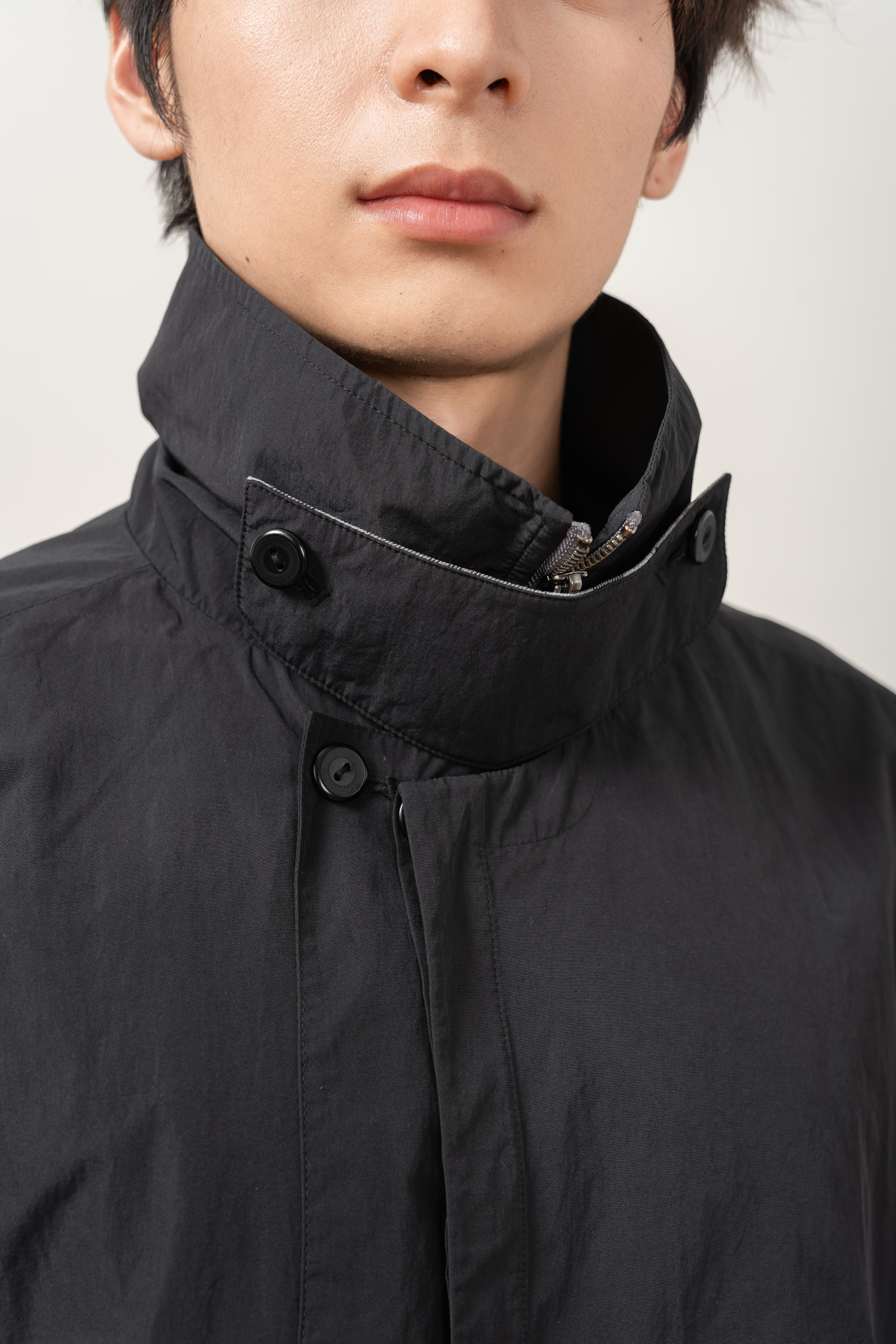 MOITIEDEPETALE Layered Plaid-Trim Jacket