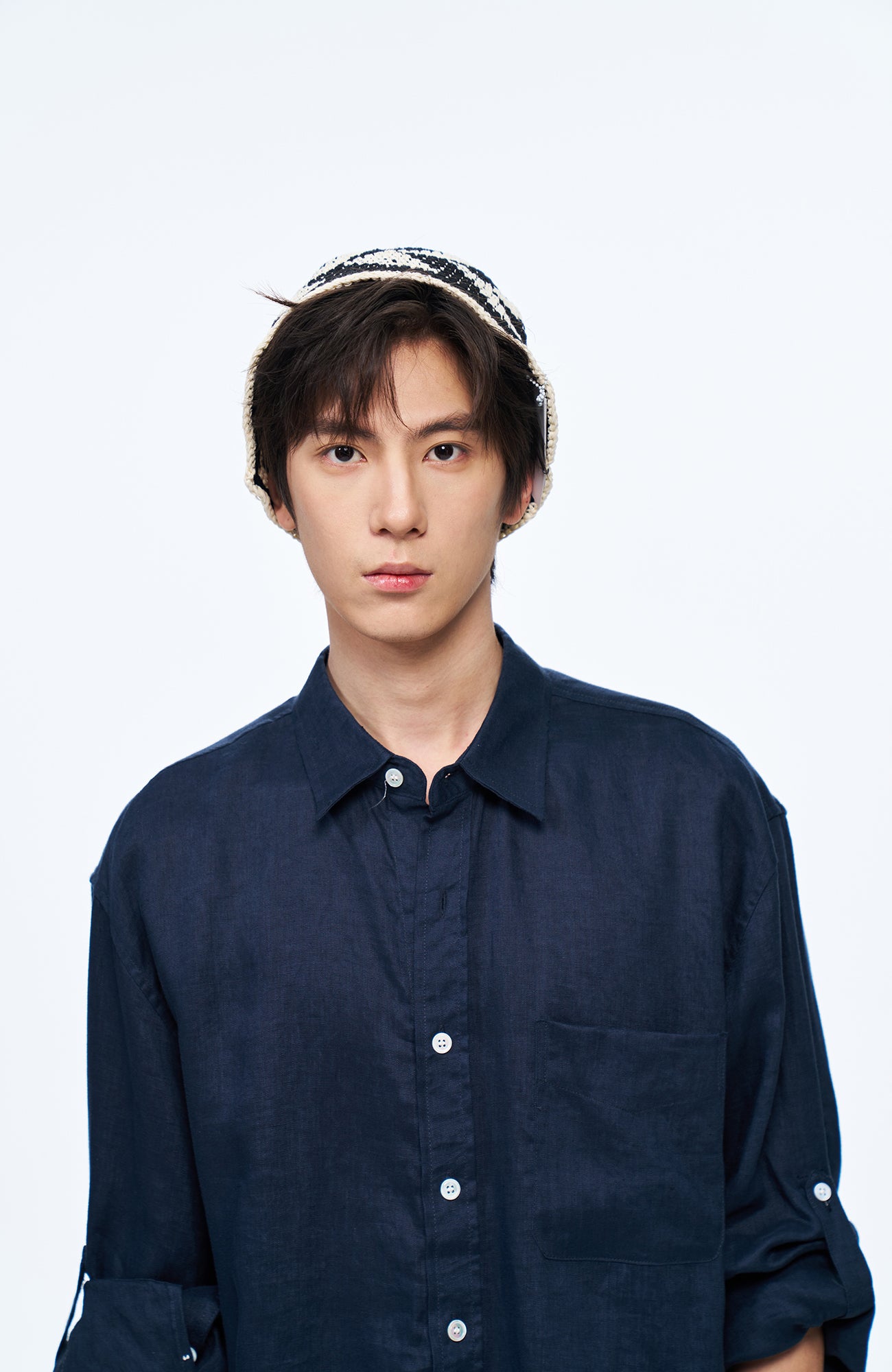 OVERLAPS Soft-Drape Button-Up Shirt, premium urban and streetwear designers apparel on PROJECTISR.com, OVERLAPS