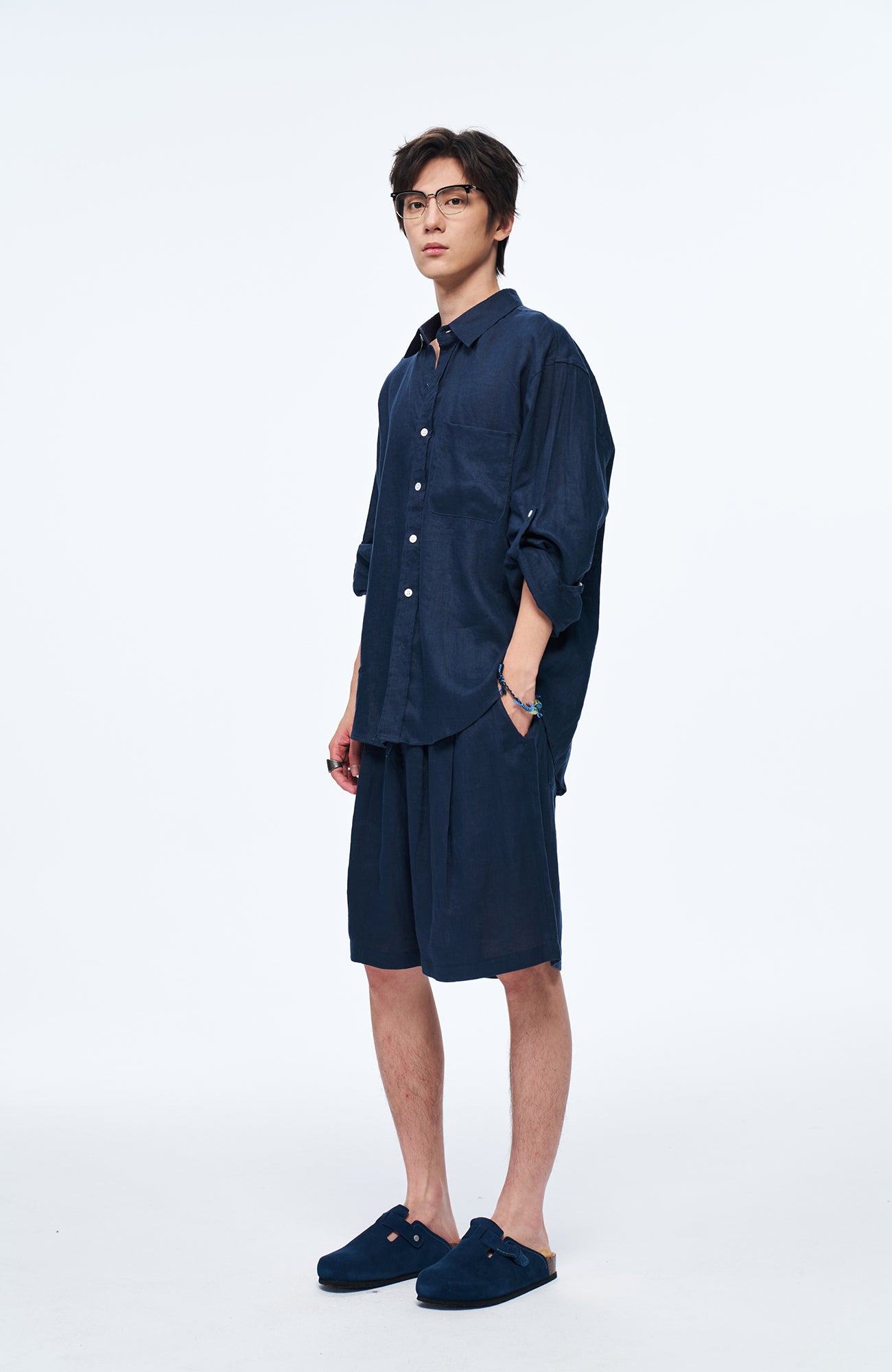 OVERLAPS Soft-Drape Button-Up Shirt, premium urban and streetwear designers apparel on PROJECTISR.com, OVERLAPS