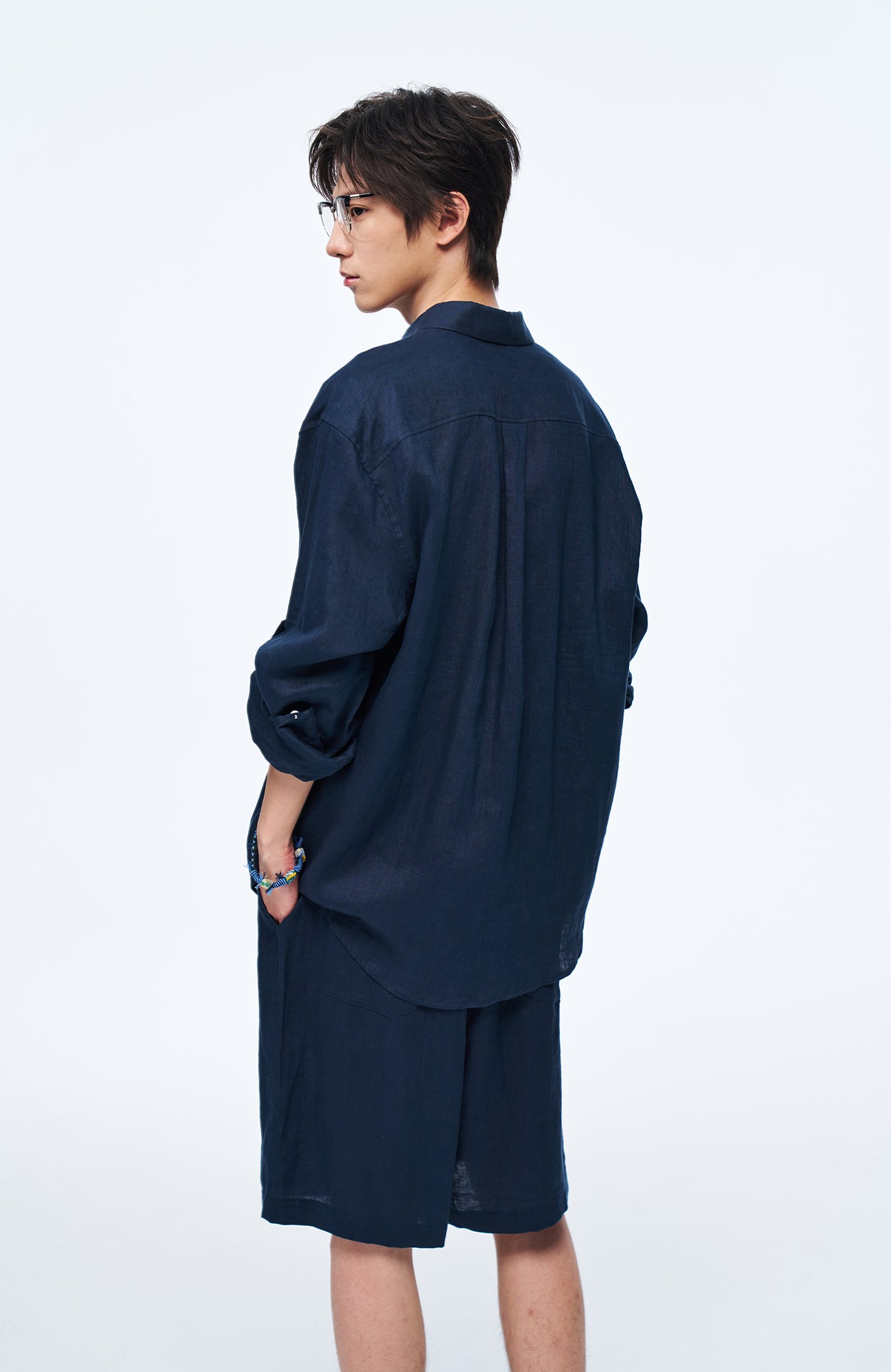 OVERLAPS Soft-Drape Button-Up Shirt, premium urban and streetwear designers apparel on PROJECTISR.com, OVERLAPS