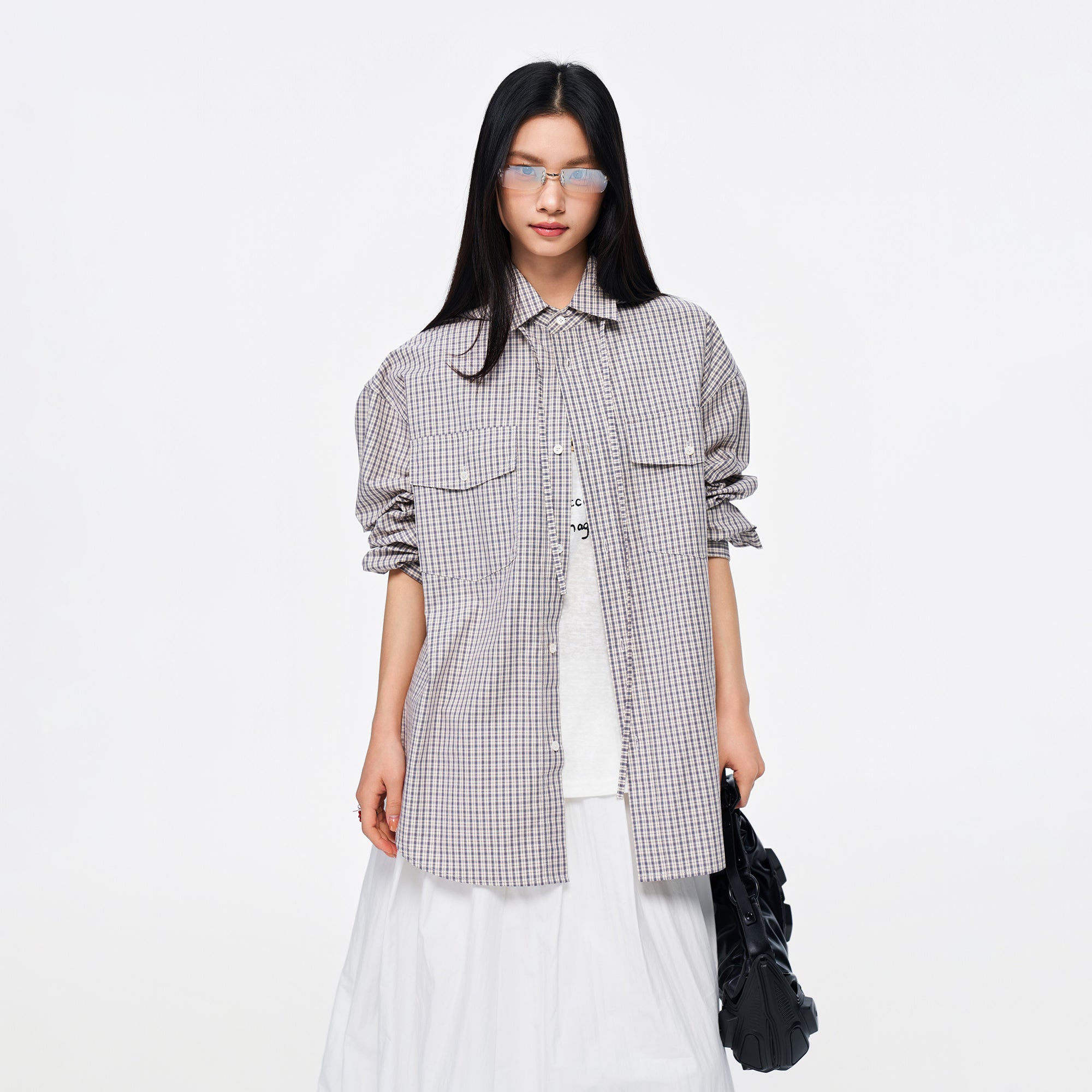 OVERLAPS Stripe Detachable-Hood Shirt, premium urban and streetwear designers apparel on PROJECTISR.com, OVERLAPS