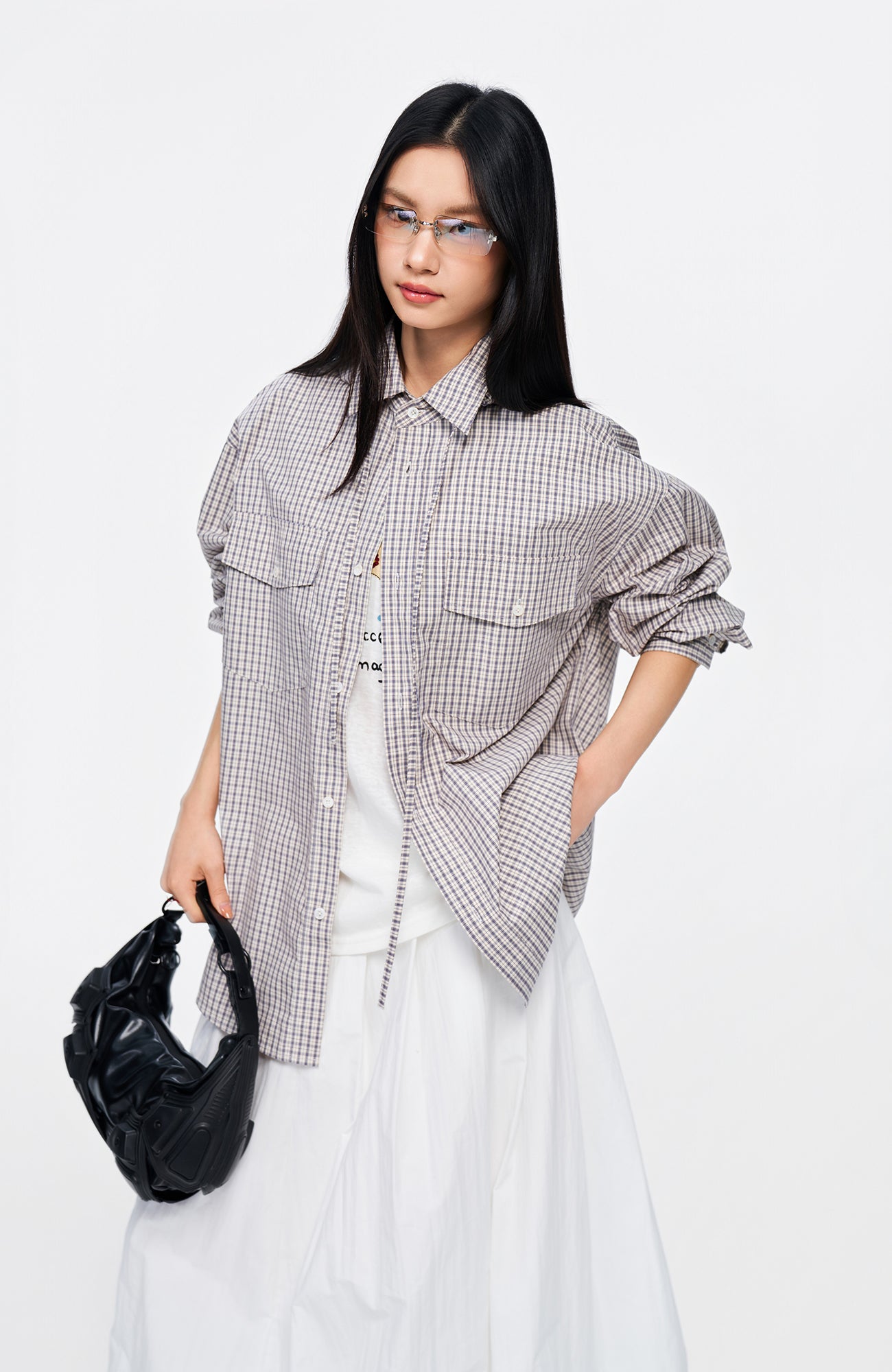 OVERLAPS Stripe Detachable-Hood Shirt, premium urban and streetwear designers apparel on PROJECTISR.com, OVERLAPS