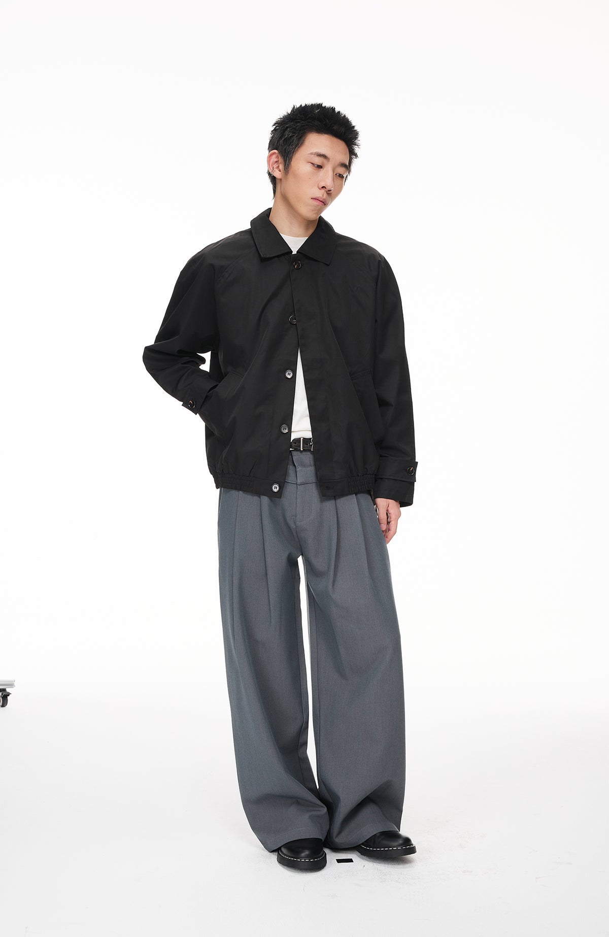 BOTANICA Double-Pleat Wide-Leg Trousers