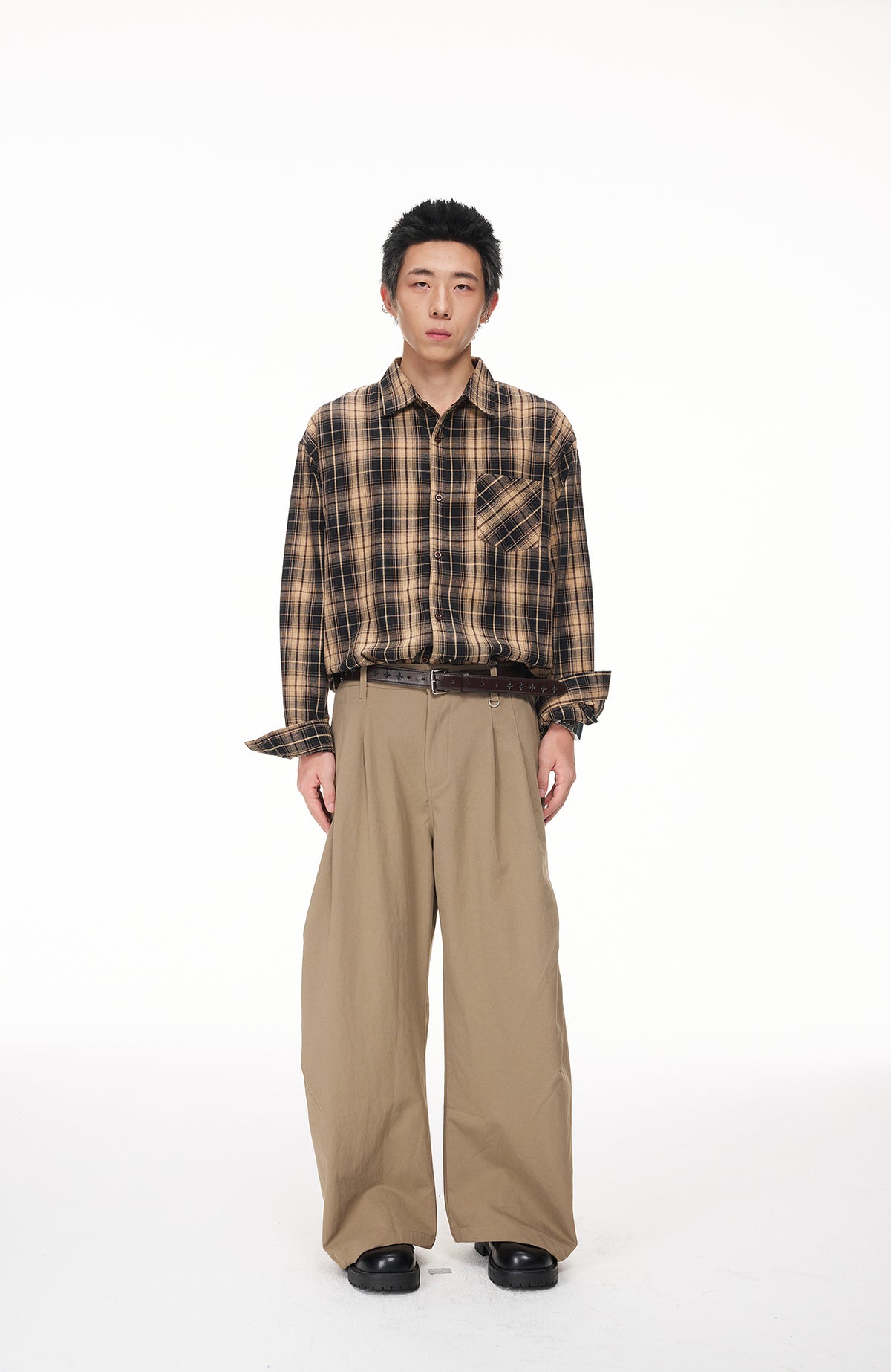 BOTANICA Pleated Wide-Leg Trousers