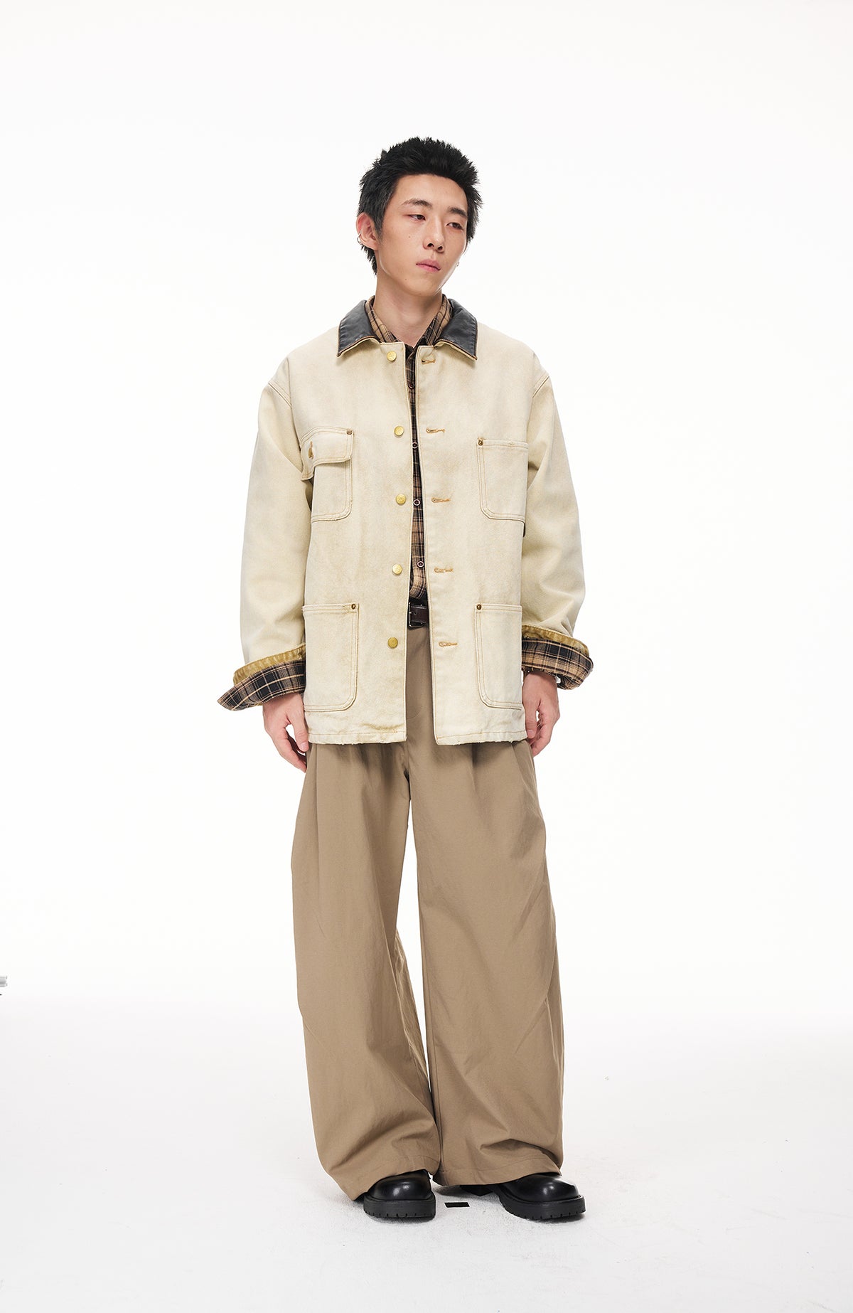 BOTANICA Pleated Wide-Leg Trousers
